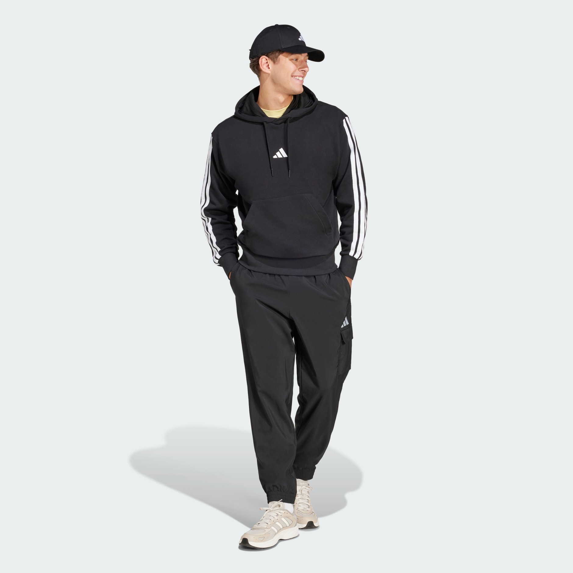 Essentials 3-Stripes French Terry Hoodie