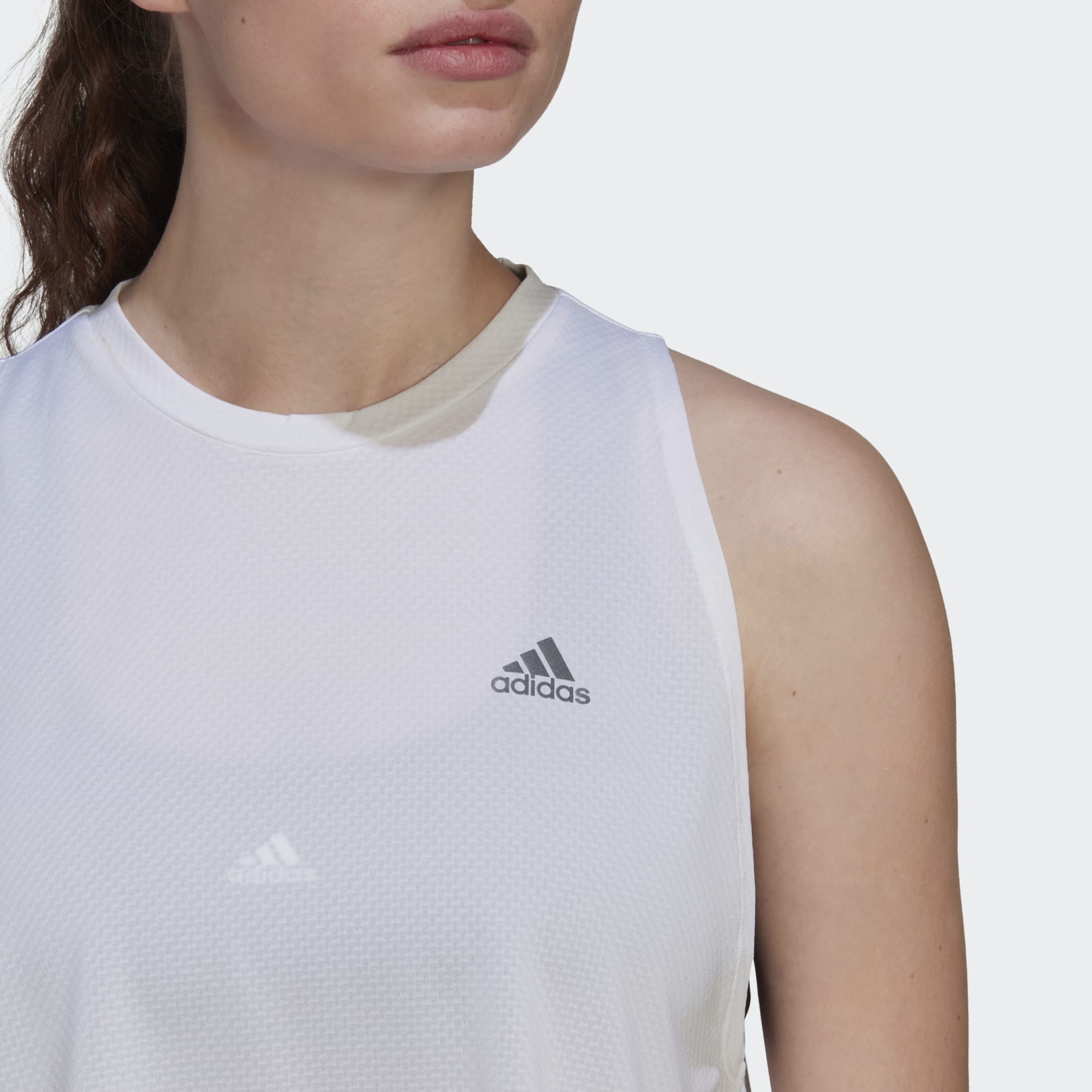 Clothing - RUN ICONS 3 BAR TANK TOP - White | adidas South Africa