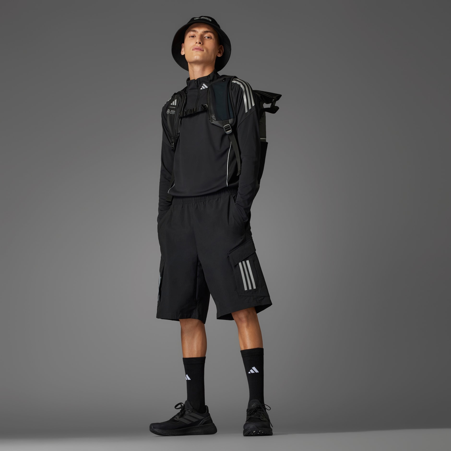 adidas★MERCEDES - AMG PETRONAS F1 TEAM★MECHANICS SHORT Black adidas Mercedes AMG Petronas F1 Mechanic Shorts - JD