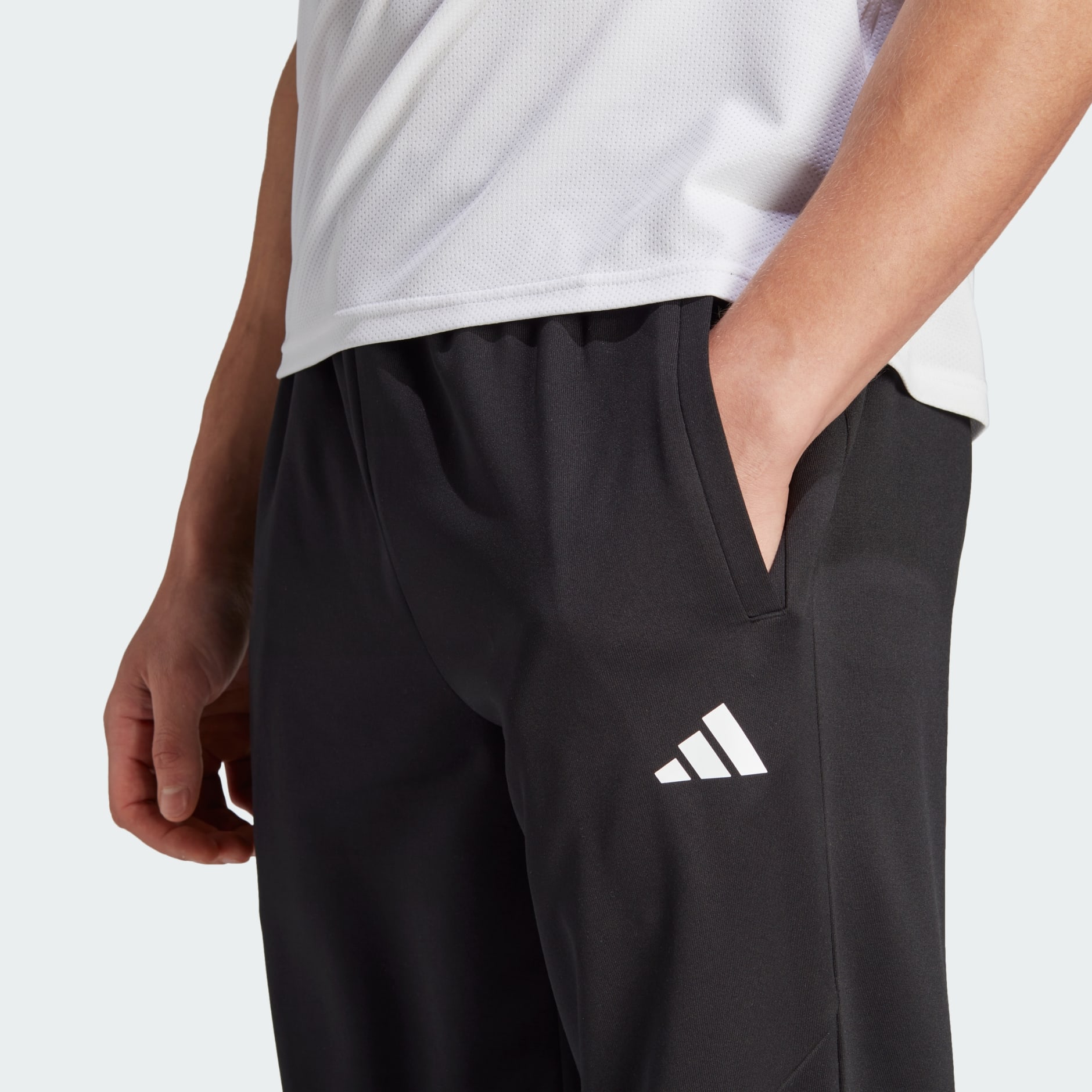 Men's adidas Fi Kn Slim Pnt Logo Sports Pants/Trousers/Joggers Black H -  KICKS CREW