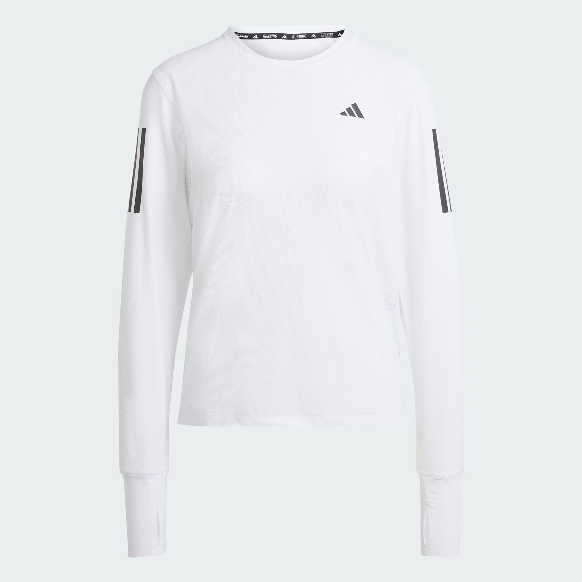 adidas Own The Run Long Sleeve Tee - White | adidas TZ