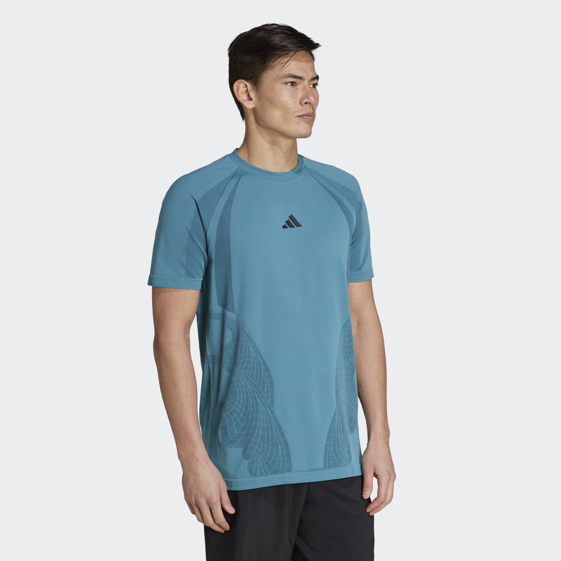 Men's Clothing - AEROREADY Pro Seamless Tennis Tee - Turquoise | adidas ...