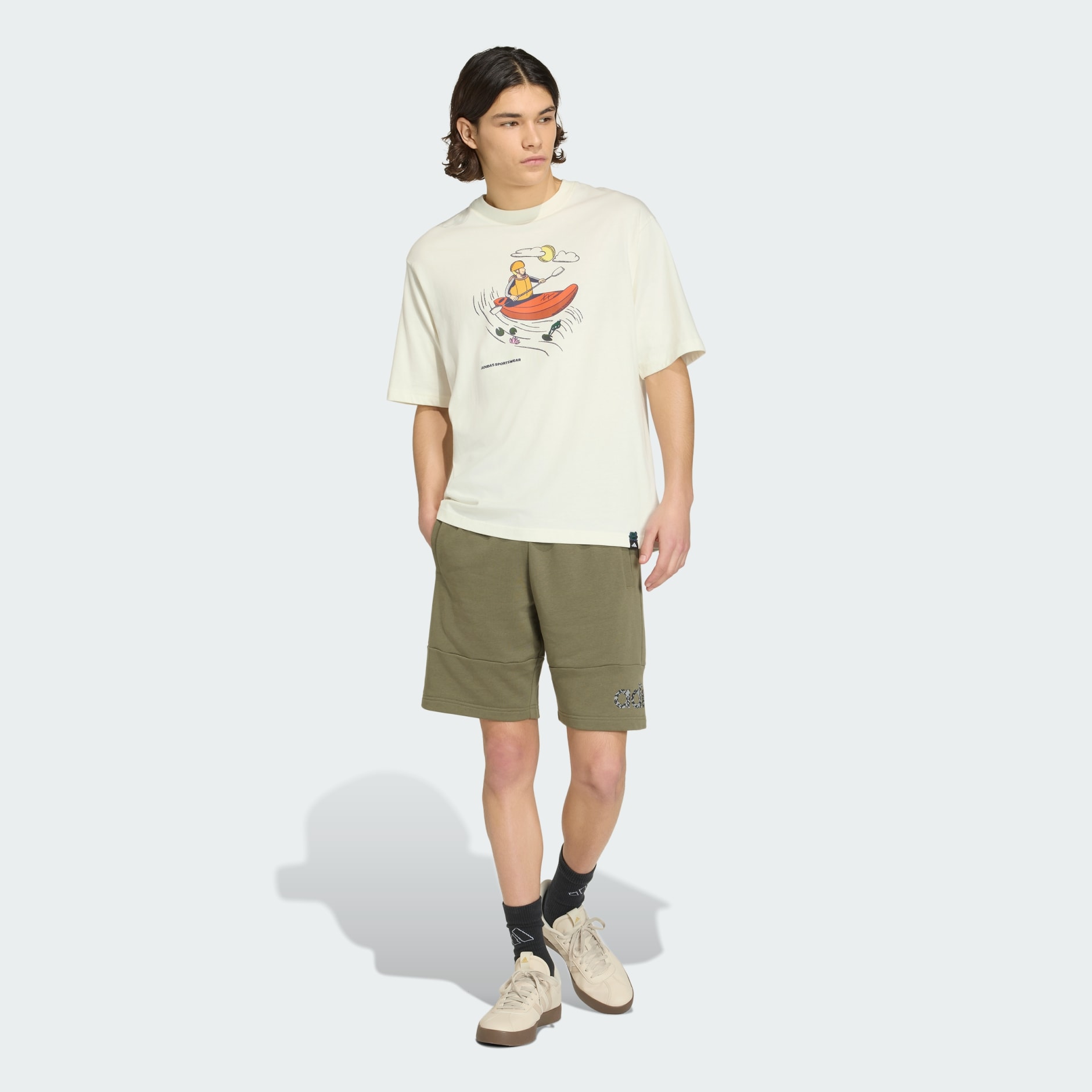 DOODLE KAYAKING GRAPHIC T-SHIRT