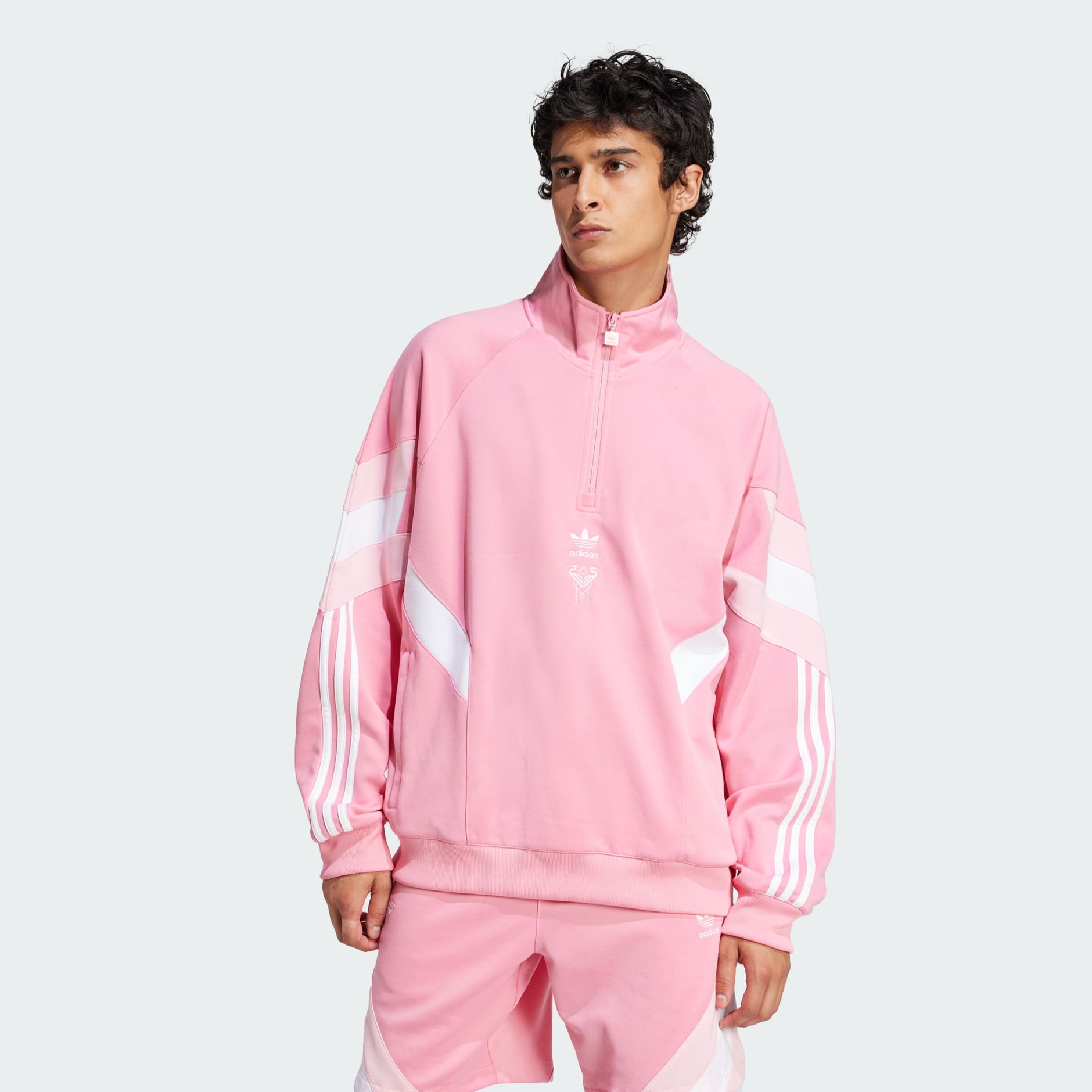 希少】adidas ハーフジップ ジャージ Lisa 着用 ピンク M｜Yahoo