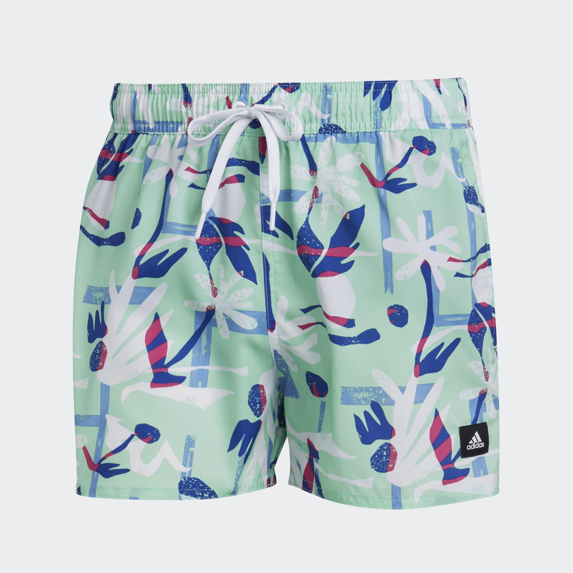 adidas Seasonal Floral CLX Very Short Length Swim Shorts - Turquoise ...