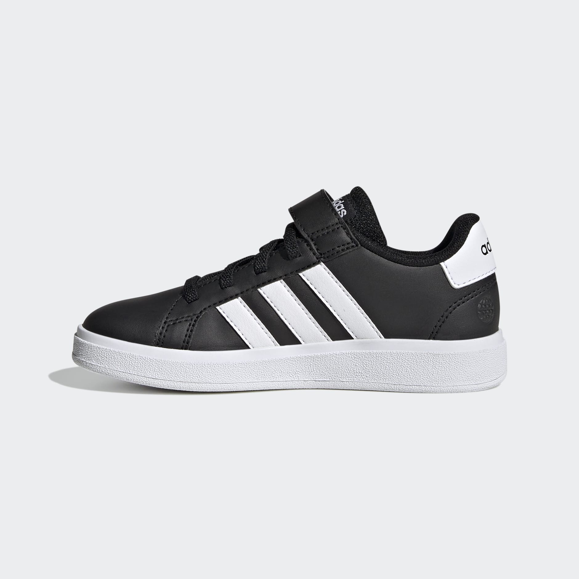 adidas Grand Court Court Elastic Lace and Top Strap Shoes - Black ...