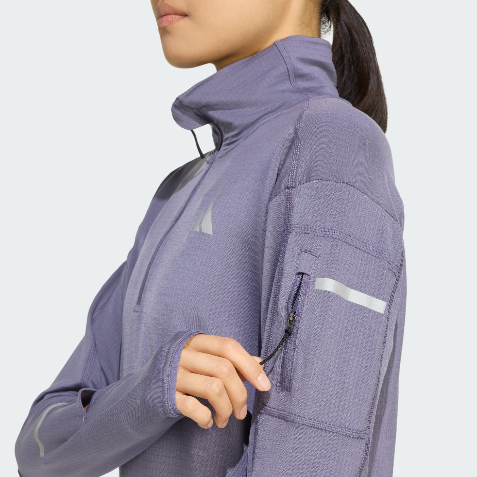CLOTHING - Adi365 Running CLIMAWARM+ Half-Zip - Purple | adidas Oman