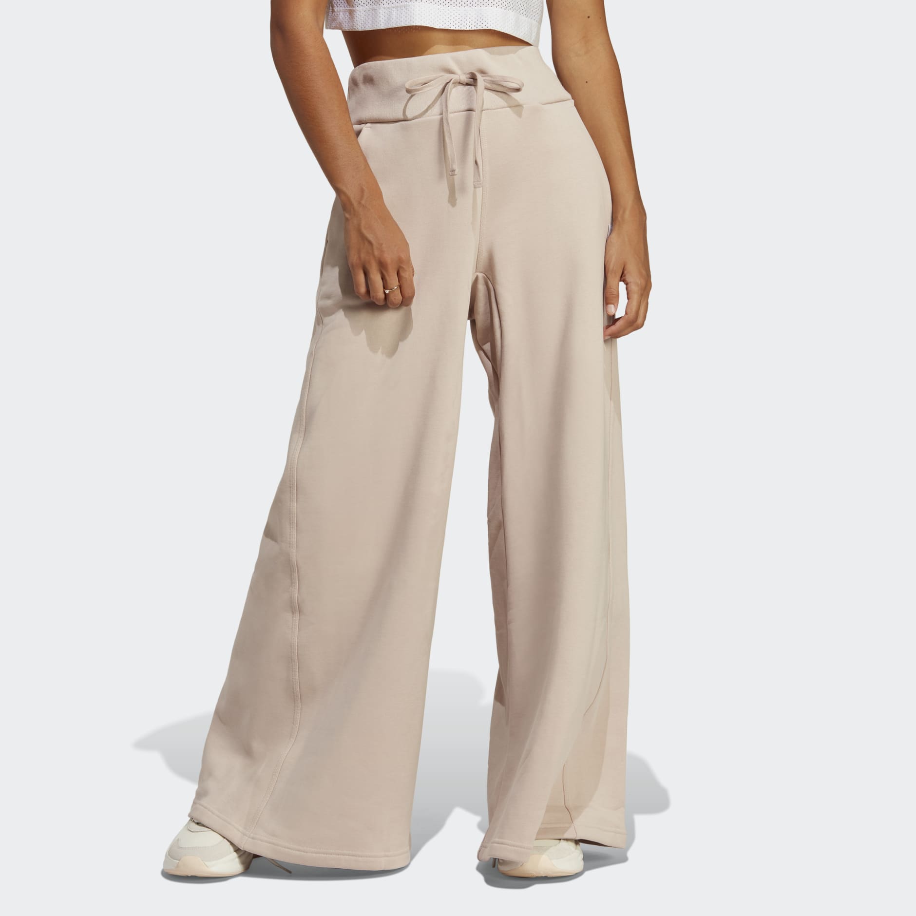 Women's Clothing - Lounge Fleece Wide Pants - Brown