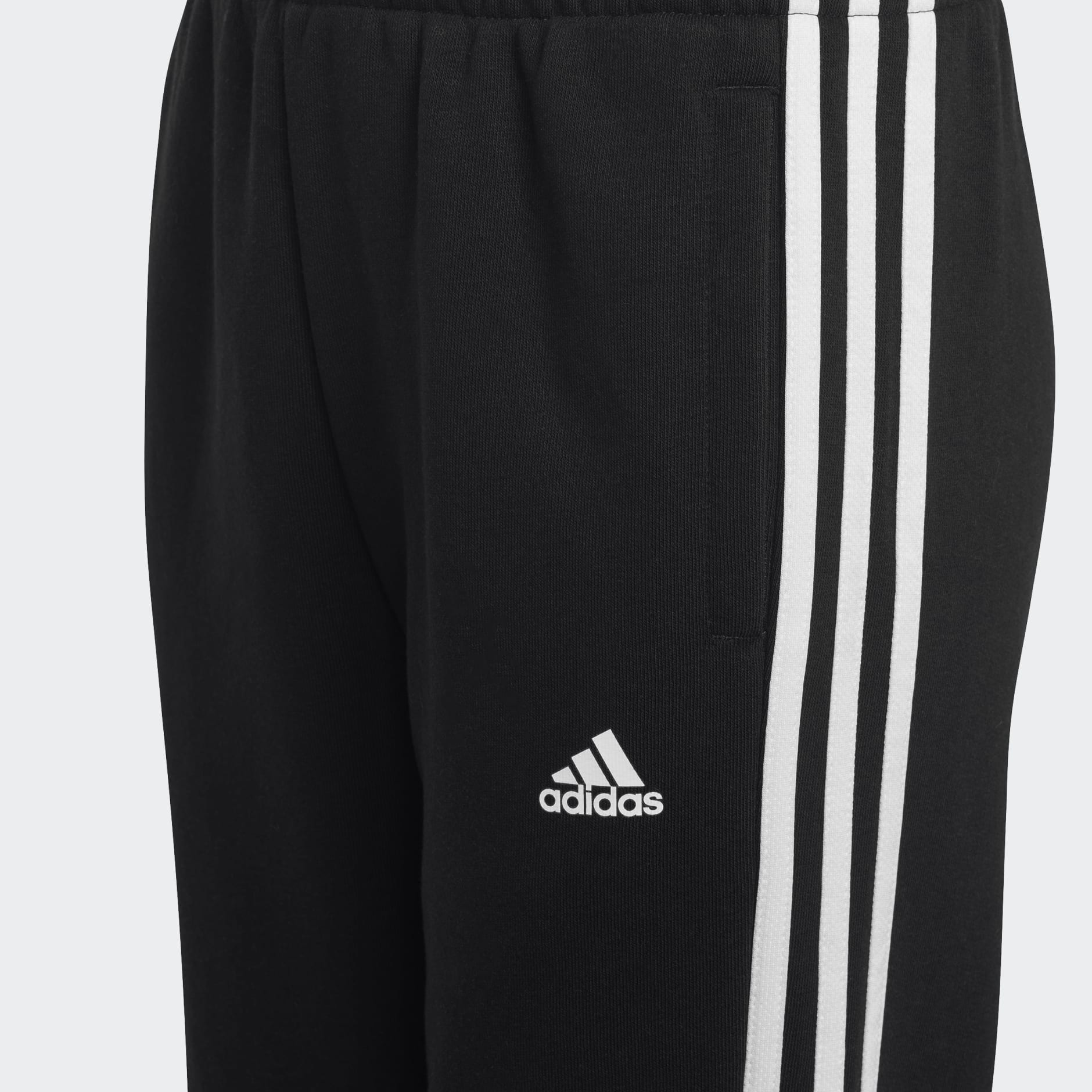 adidas Essentials 3-Stripes Fleece Pants - Black | adidas UAE