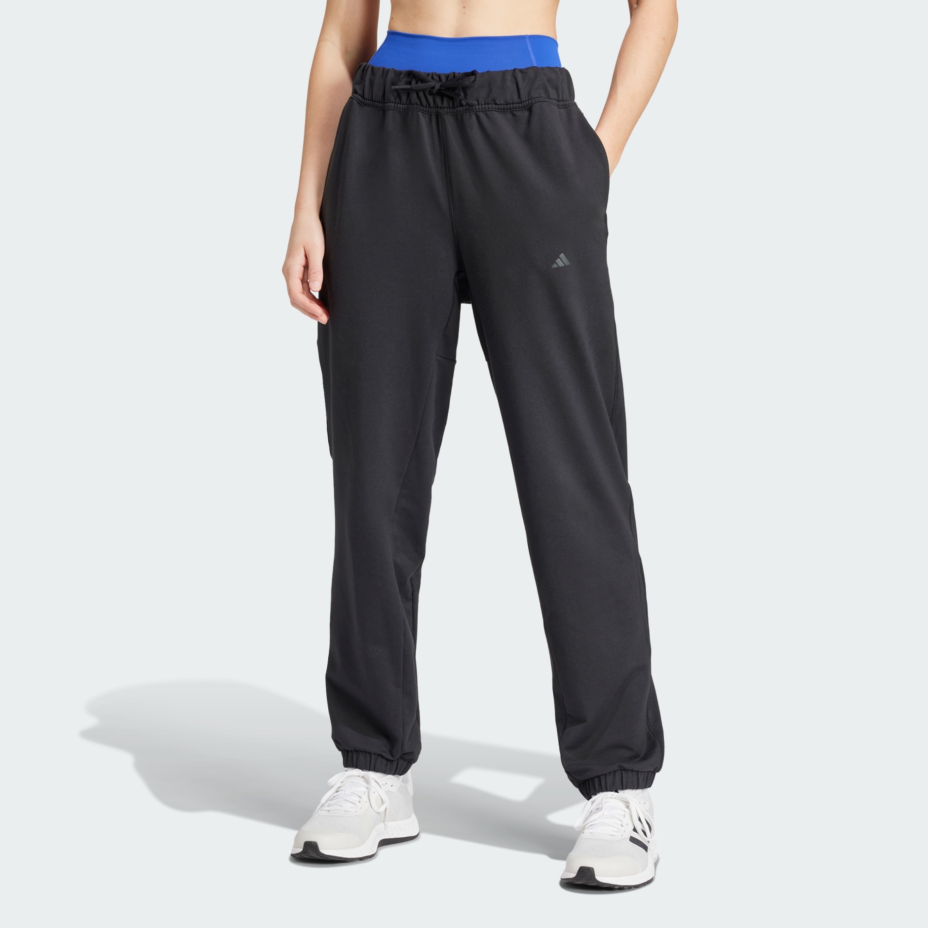 Clothing - Power Loose Fit French Terry Pants - Black | adidas South Africa