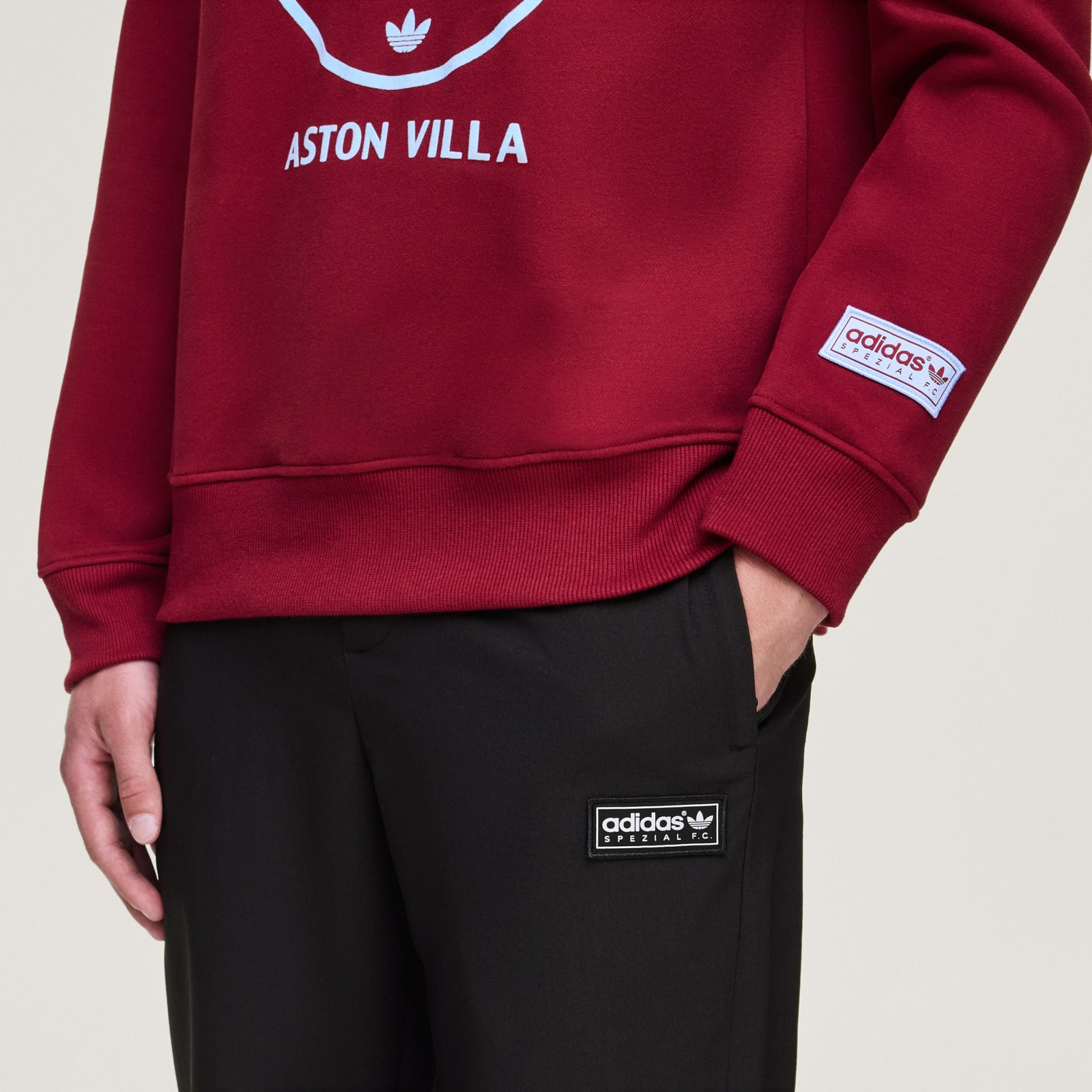 Hanorac Aston Villa SPZL F.C. cu guler rotund