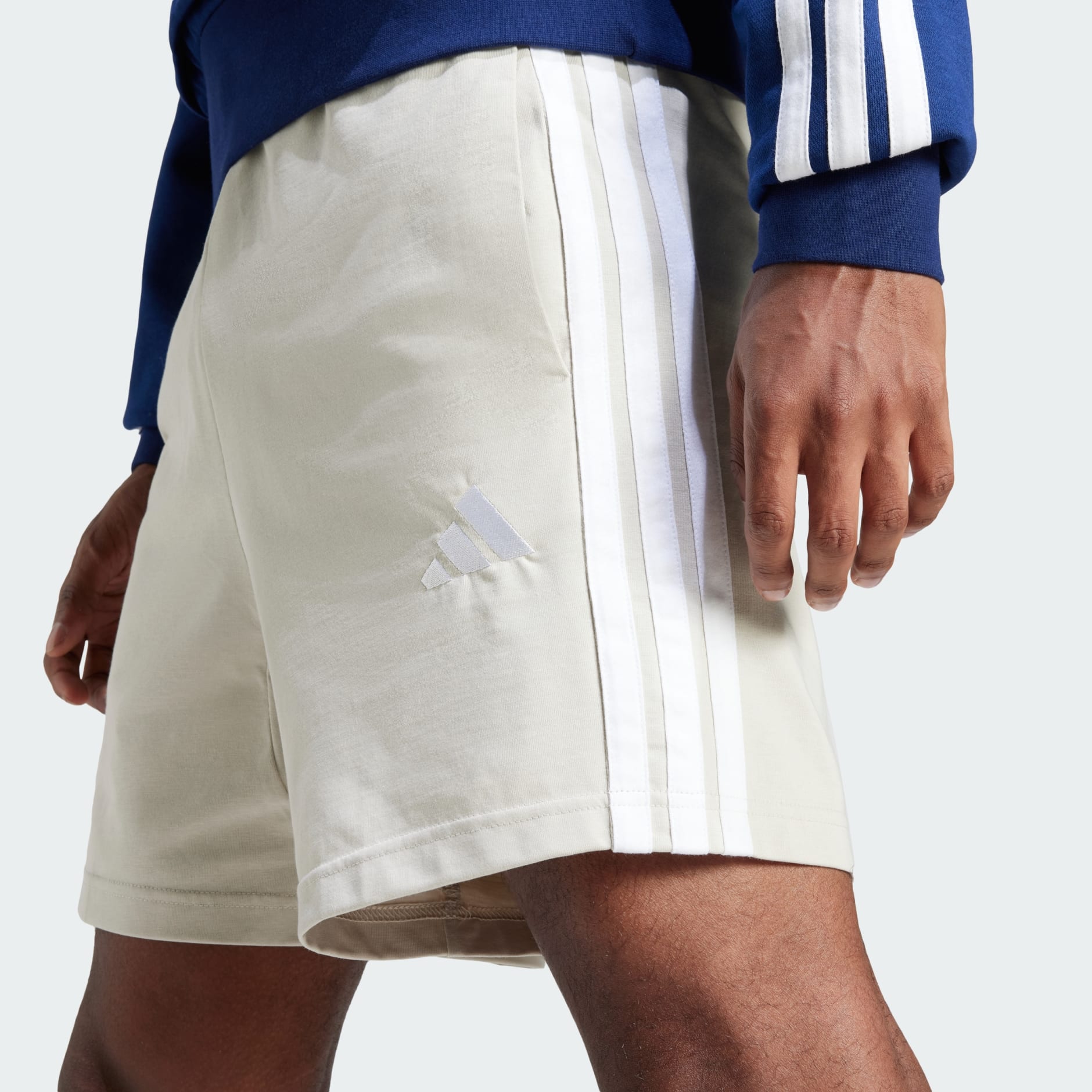Essentials 3-Stripes Single Jersey Shorts 7-Inch