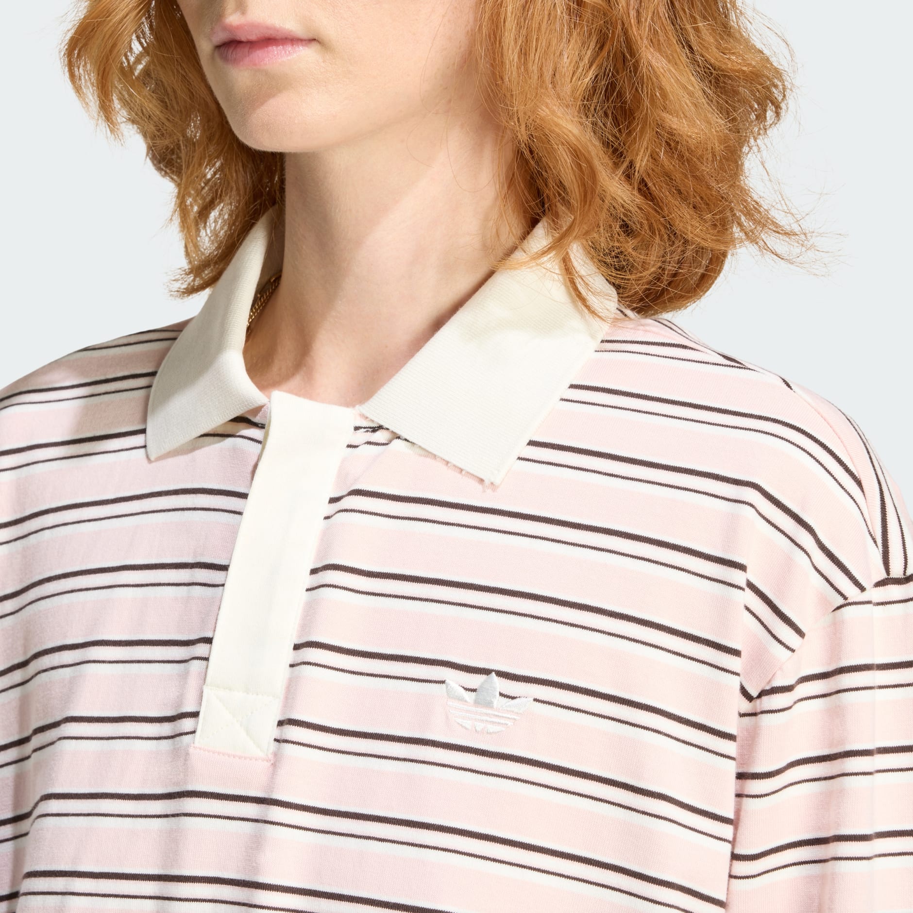STRIPED OVZD LS POLO Shirt