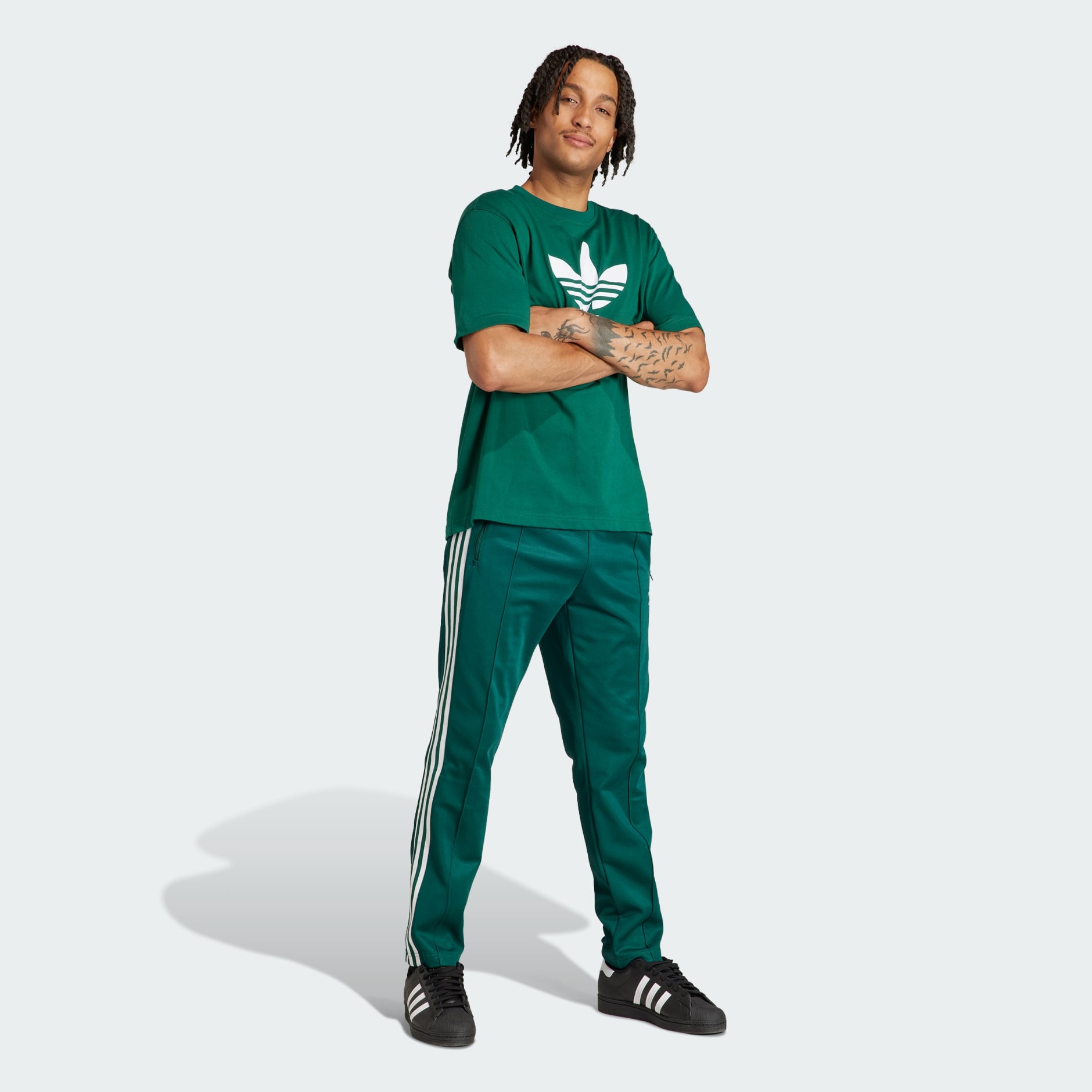 Adidas Adicolor Trefoil Tee Green Adidas Uae