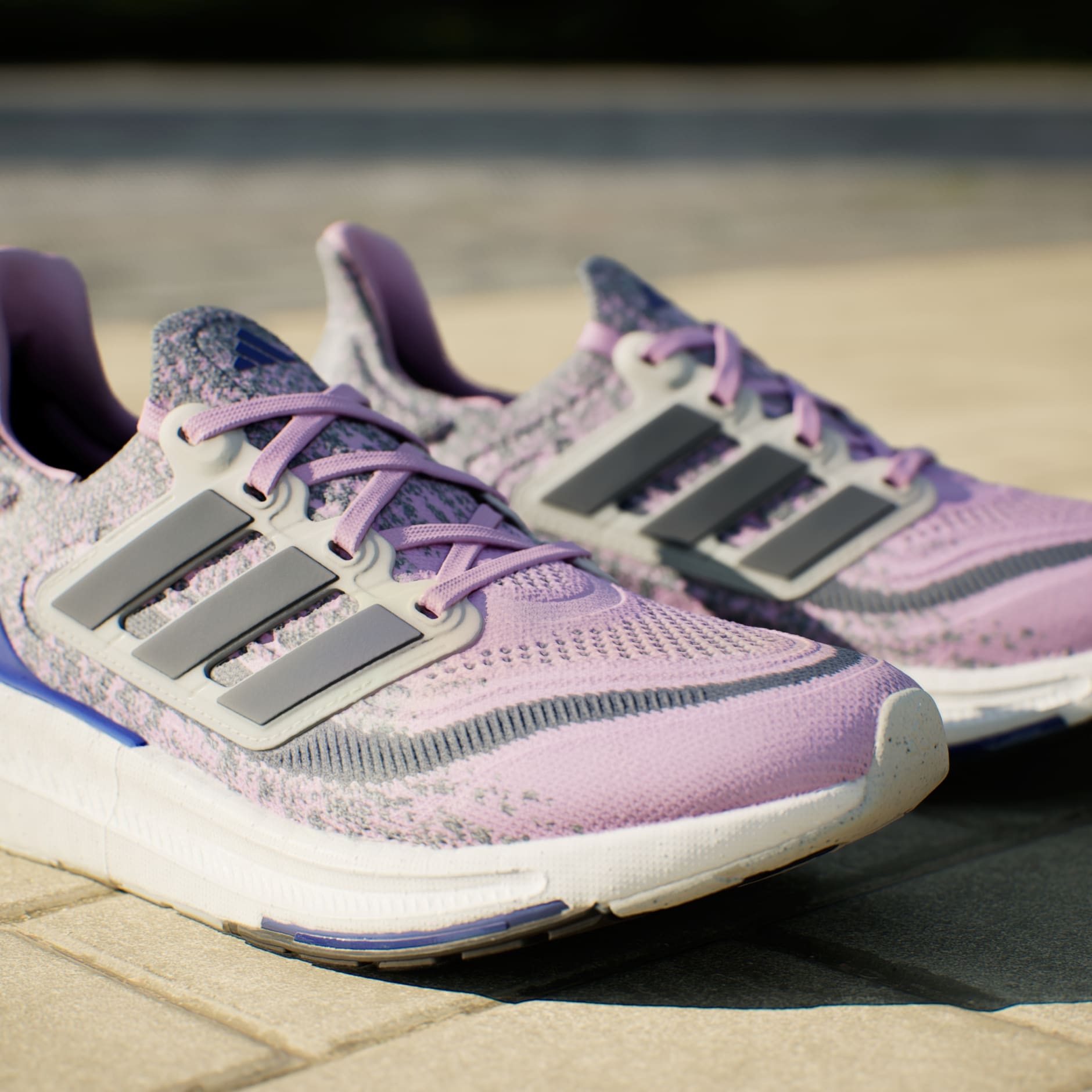 Light purple adidas store shoes