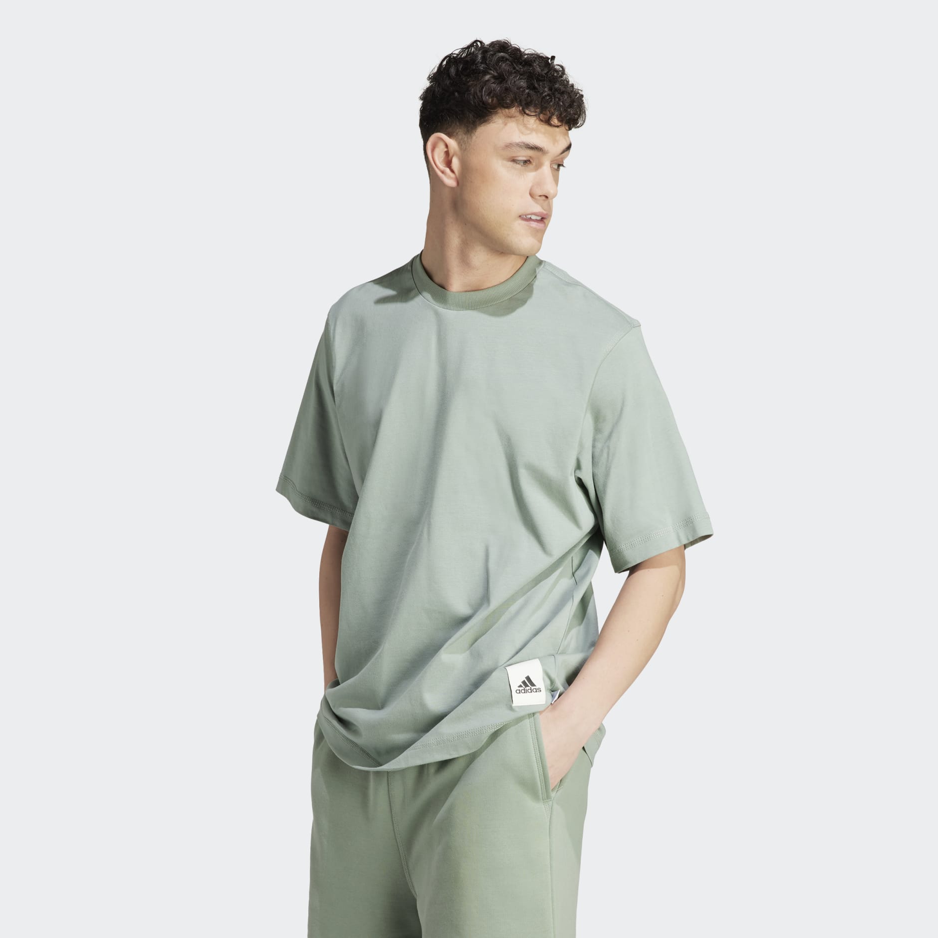 Clothing - Lounge Tee - Green | adidas South Africa