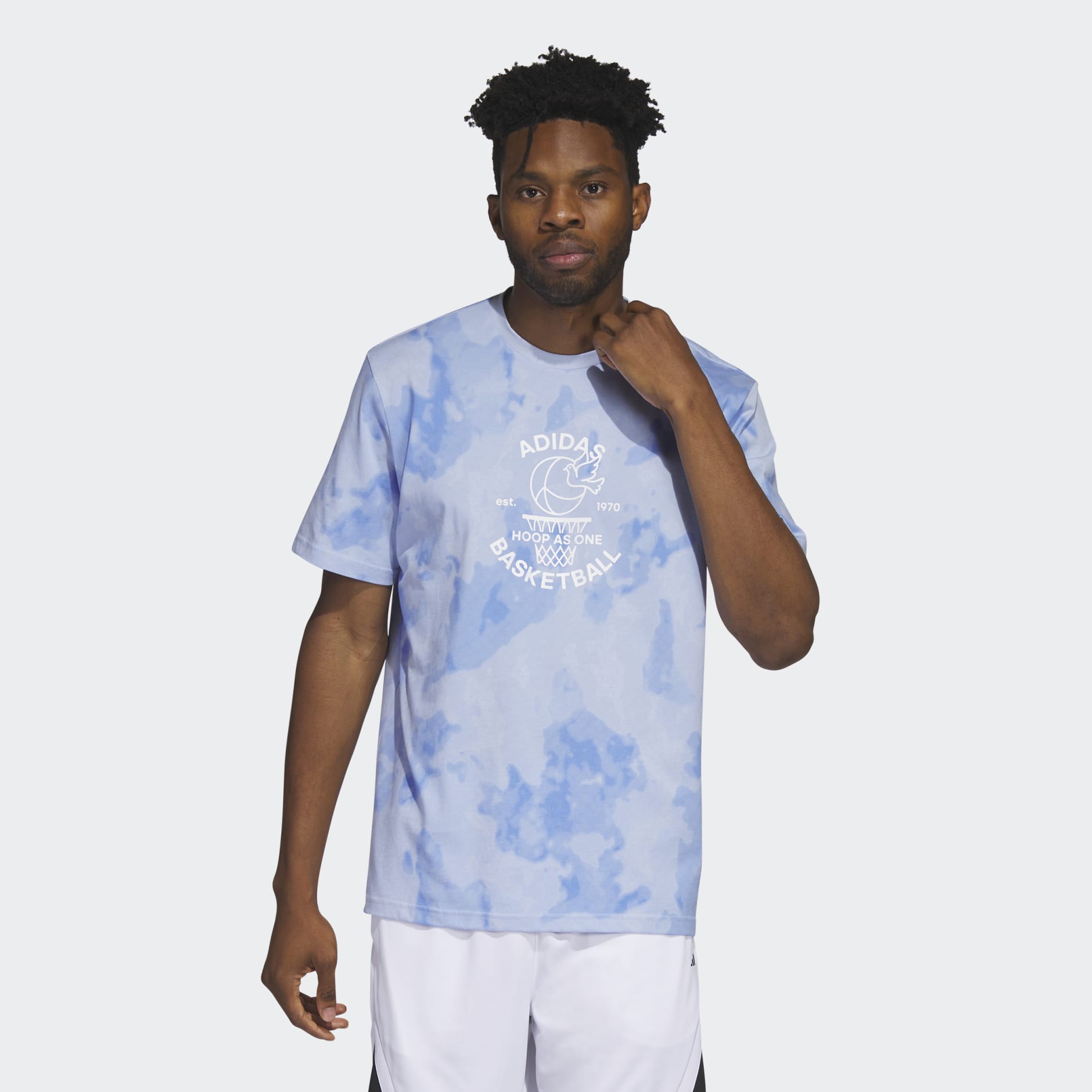 Men's Clothing - Worldwide Hoops Basketball Graphic Tee - Blue | adidas ...