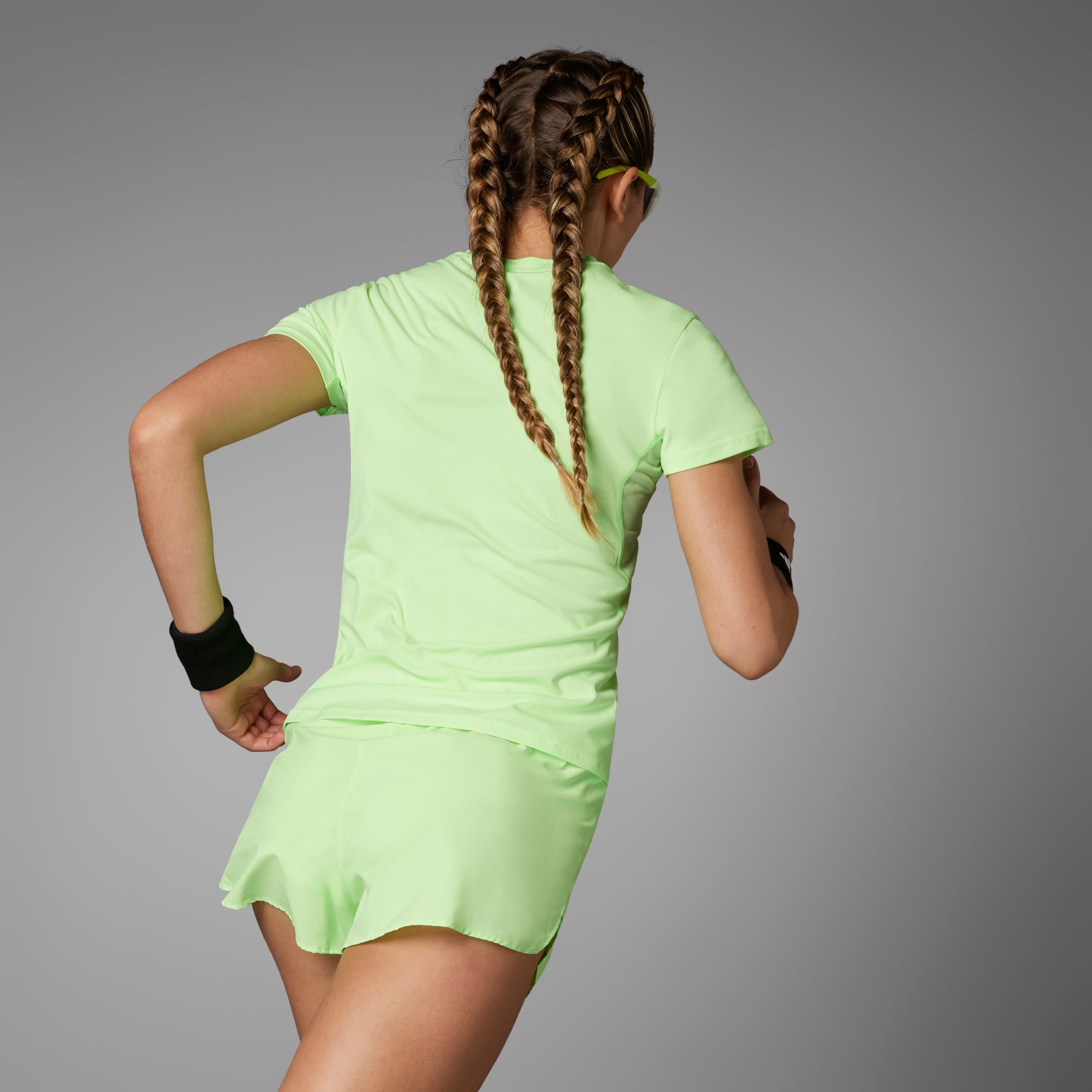 Women's Clothing - Adizero Essentials Running Tee - Green | adidas 