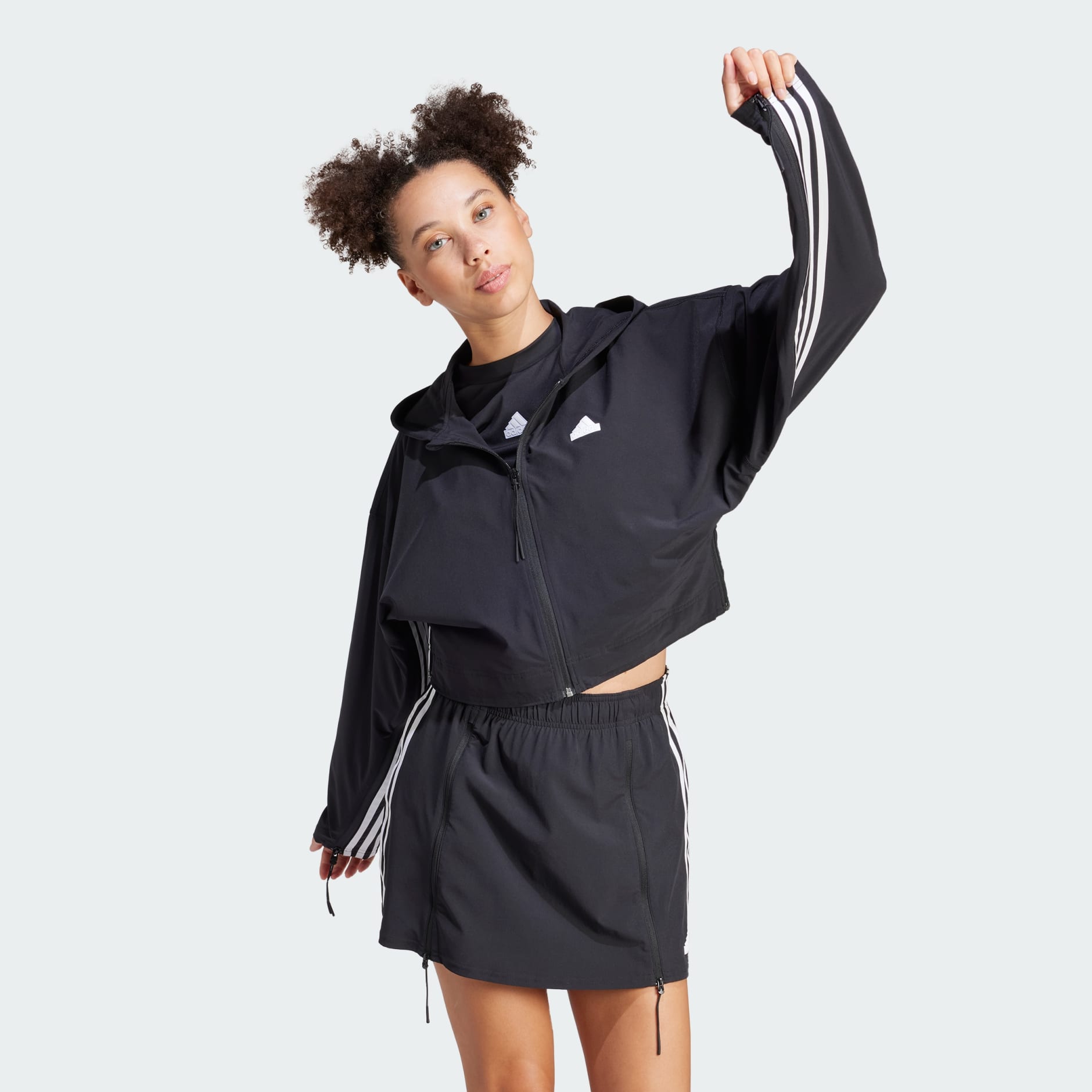 Women's Clothing - Express All-Gender Windbreaker - Black | adidas 