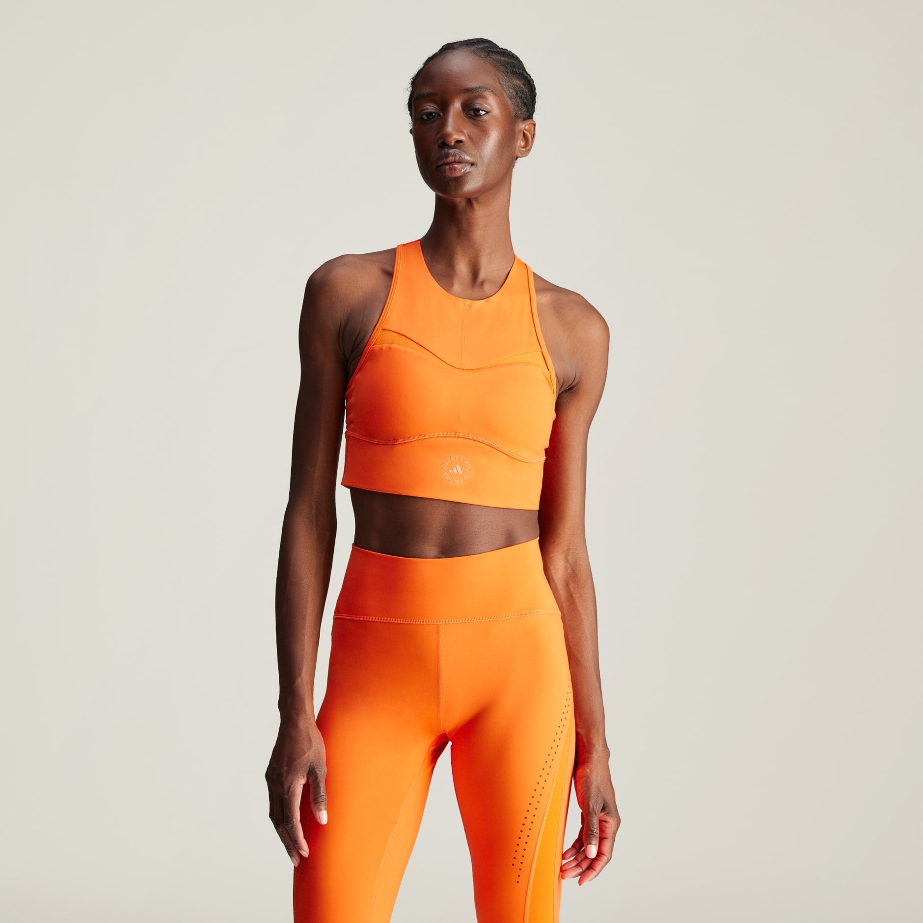 Adidas orange crop top online