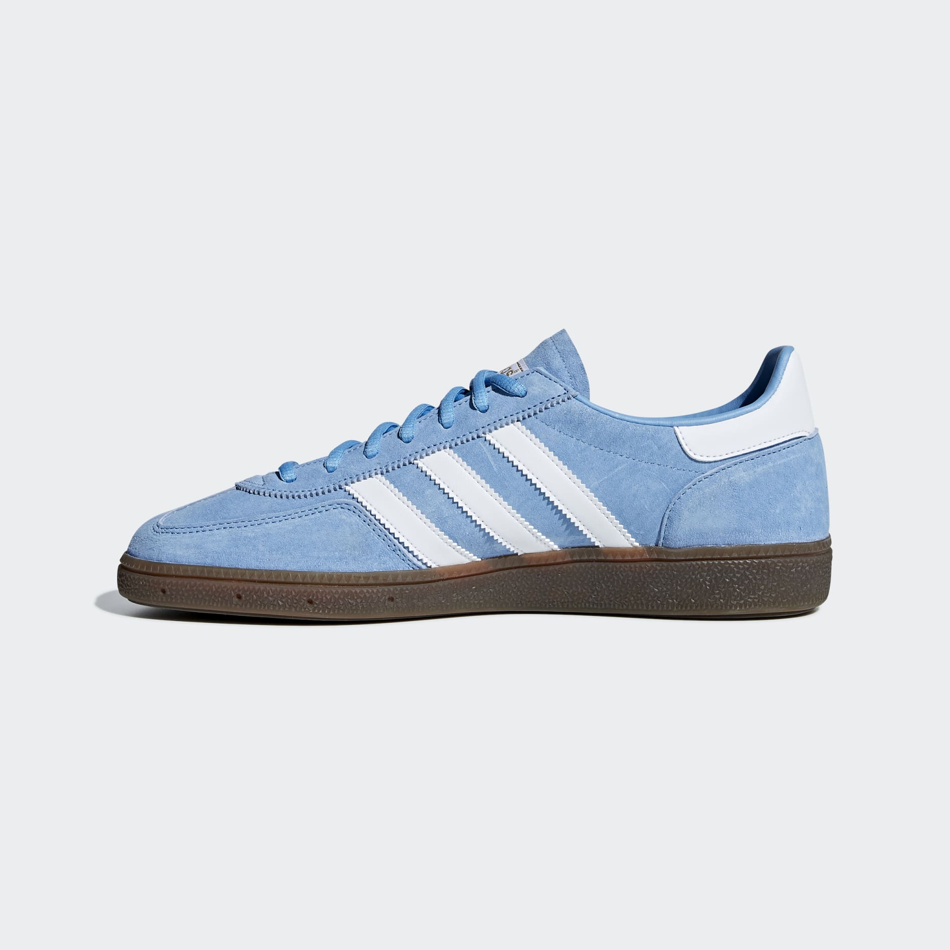 adidas Originals Handball Spezial gum sole trainers in light blue