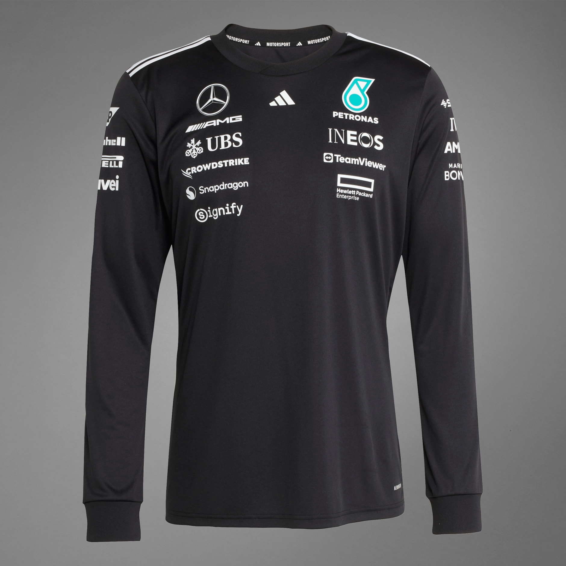 【adidas】MERCEDES - AMG PETRONAS FORMULA ONE TEAM 1/4 ZIP Mercedes AMG Petronas adidas F1 2025 Team 1/4 Zip Sweat - Black