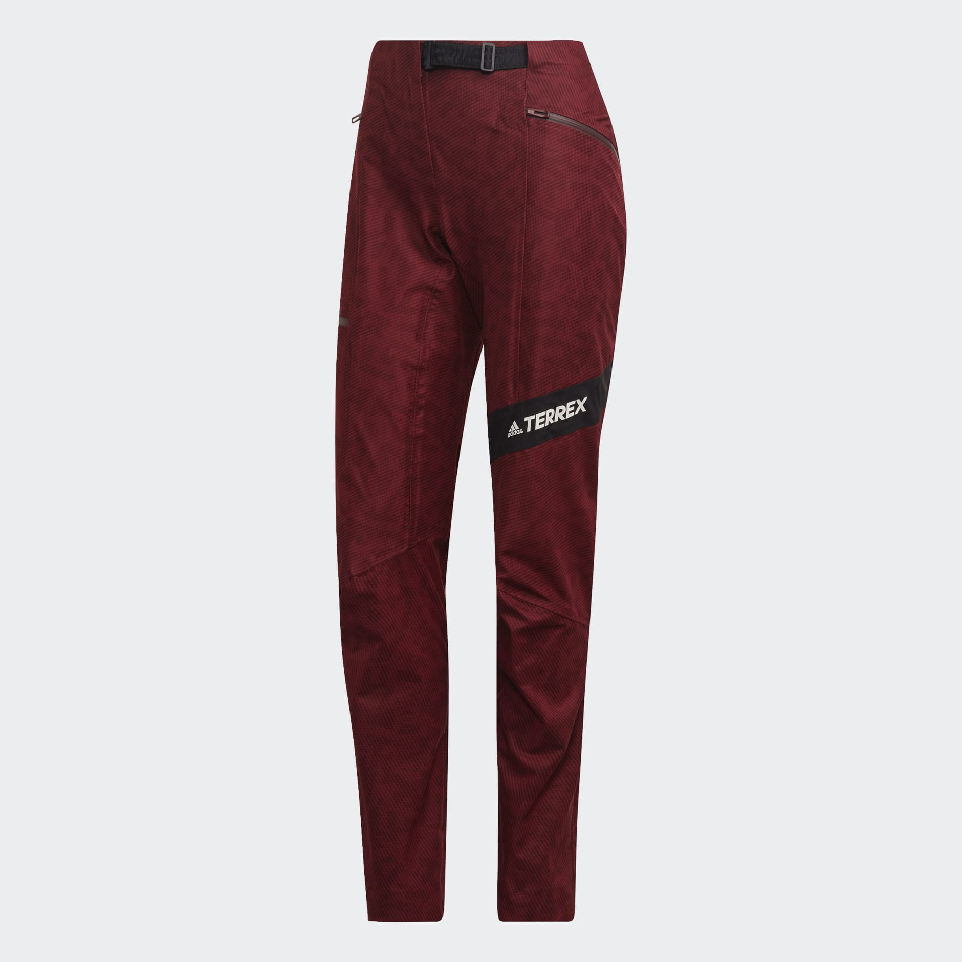 Clothing - Terrex Techrock RAIN.RDY Pants - Burgundy | adidas South Africa
