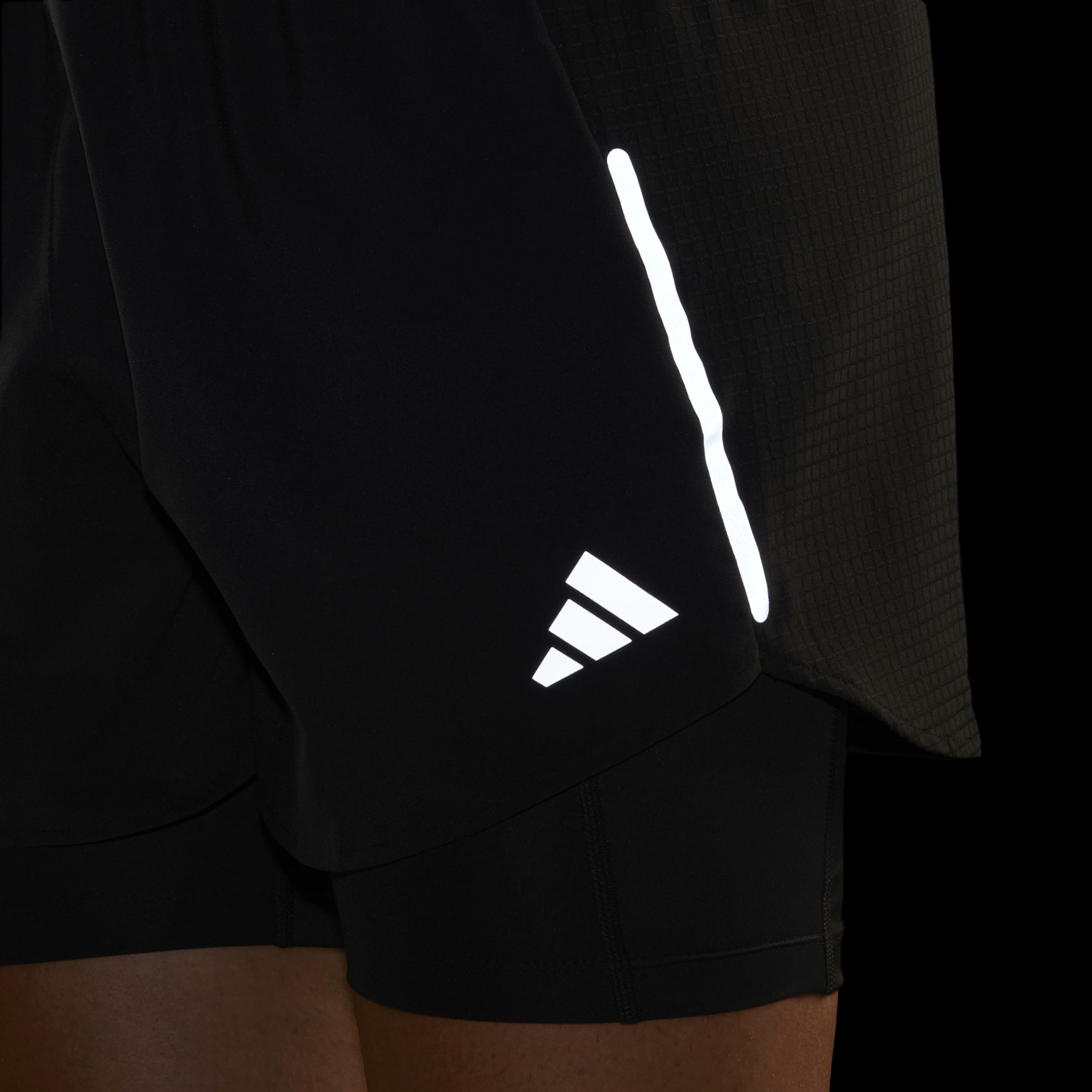 adidas Run Fast 2-in-1 Running Shorts - Black