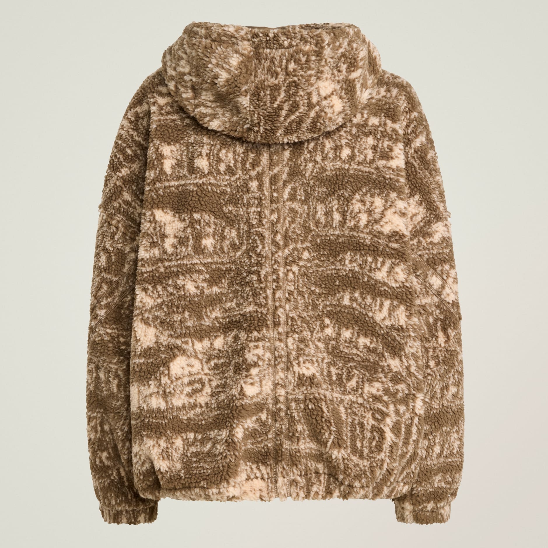 Hanorac din fleece pentru iarnă adidas By Stella McCartney cu fermoar de sus p&acirc;nă jos și imprimeu