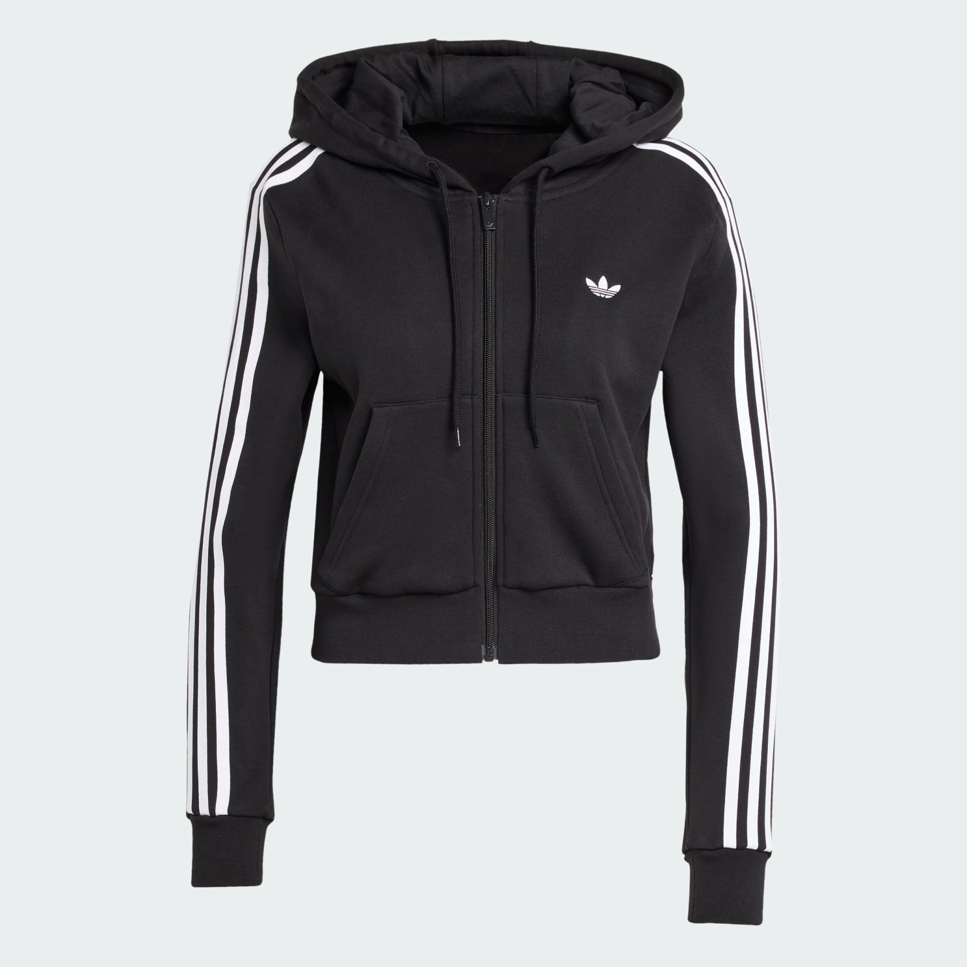 アウターその他 ADIDAS ADILENIUM 3 Washed Short Full Zip Hoodie Black JX9220 Adilenium Season 3 Short Full-Zip Hoodie Washed - Black