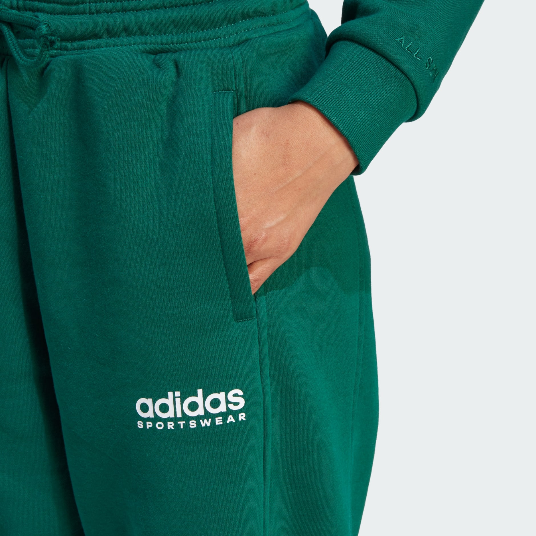 Women\'s Clothing - All SZN Fleece Graphic Pants - Green | adidas Bahrain