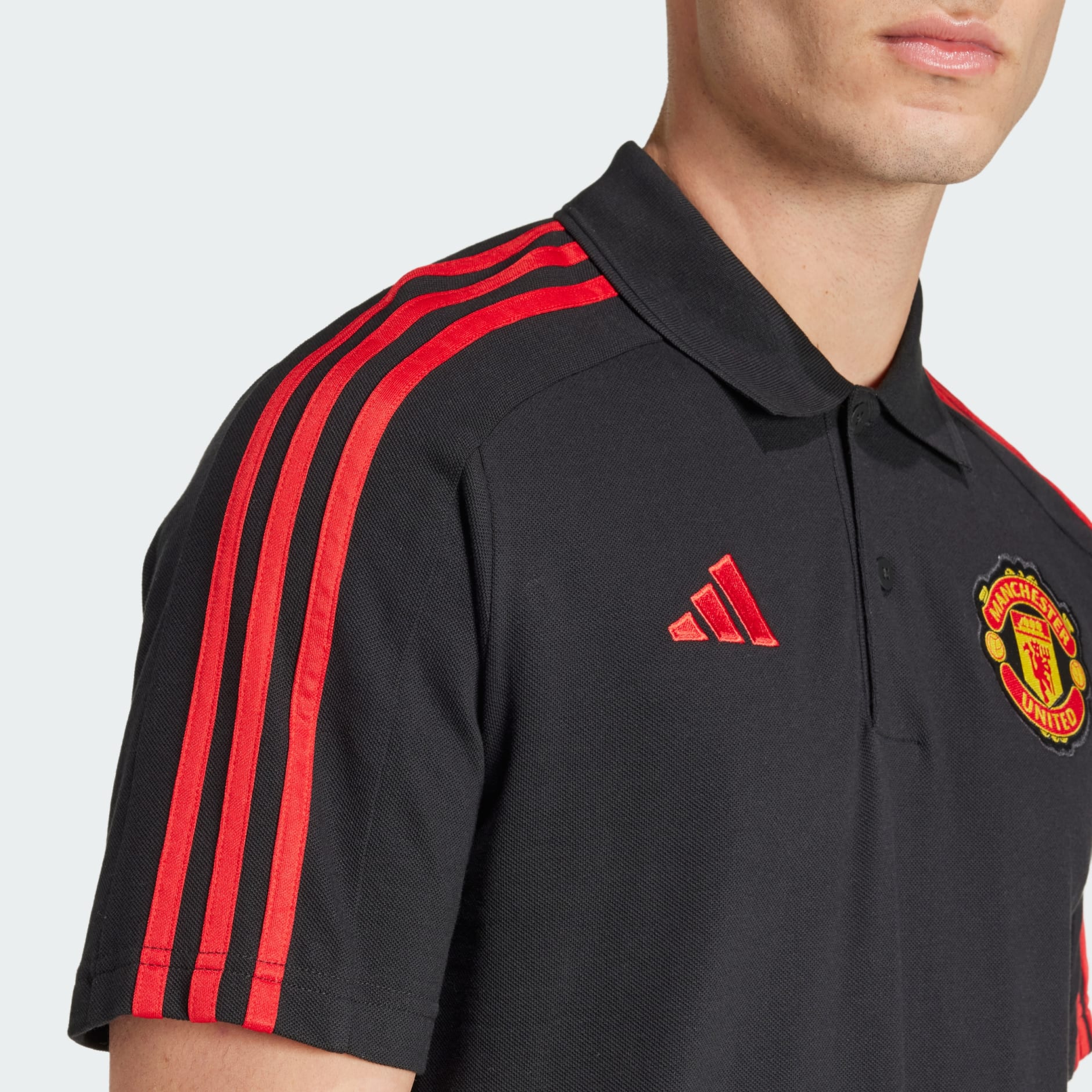 Clothing Manchester United DNA Polo Shirt Black adidas South Africa