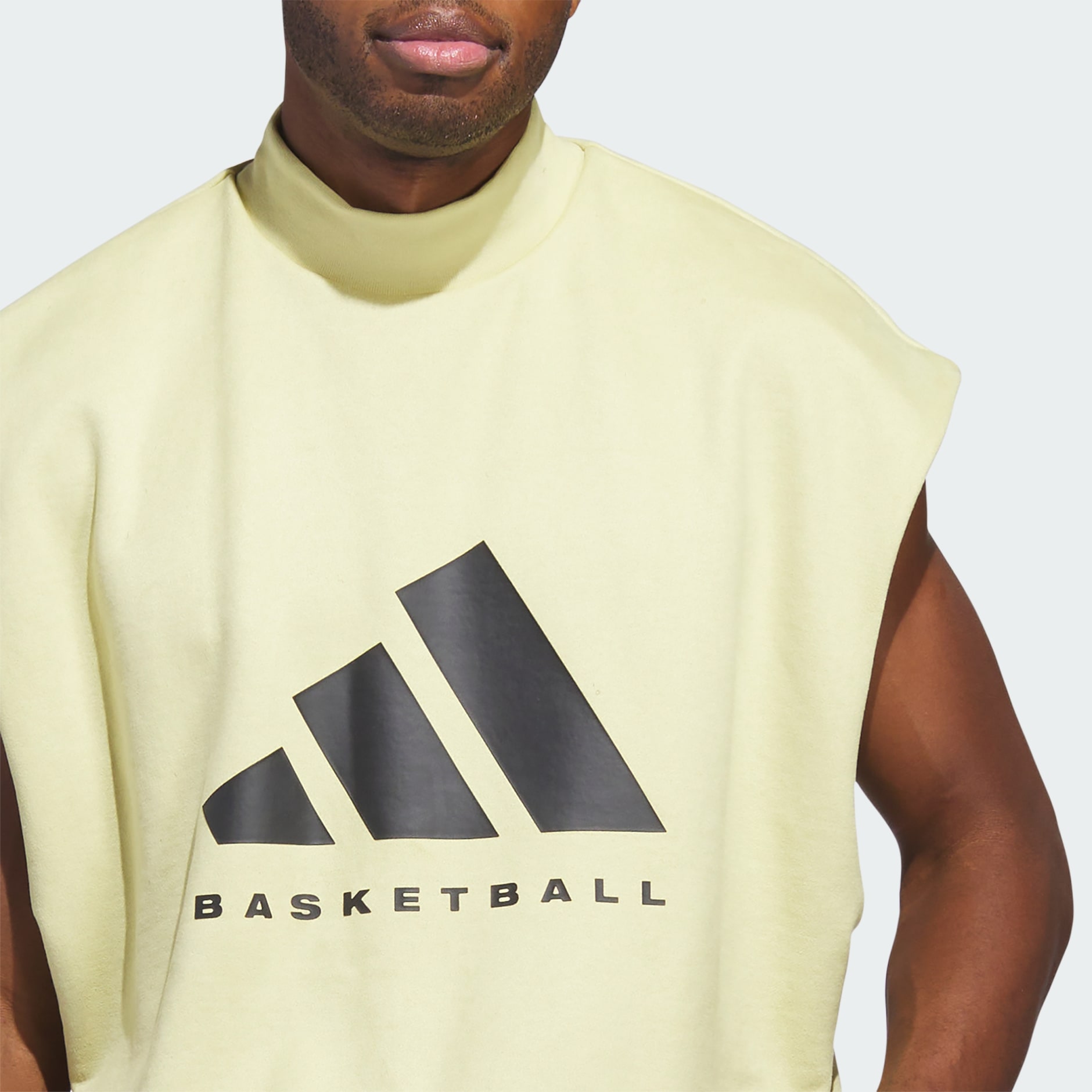 Clothing - Basketball Sueded Sleeveless Sweatshirt - Yellow