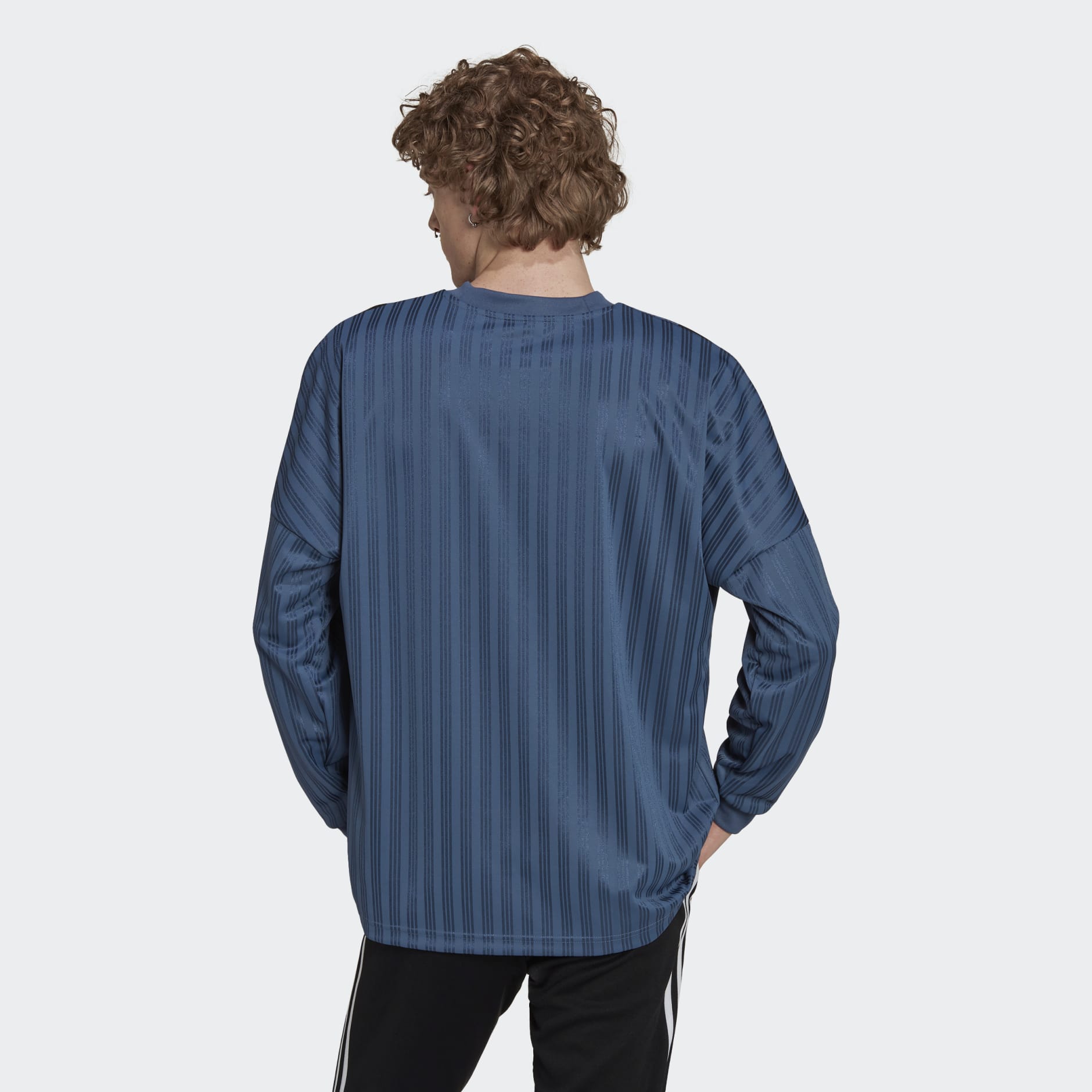 Clothing - adidas Rekive Graphic Long Sleeve Jersey - Blue | adidas ...