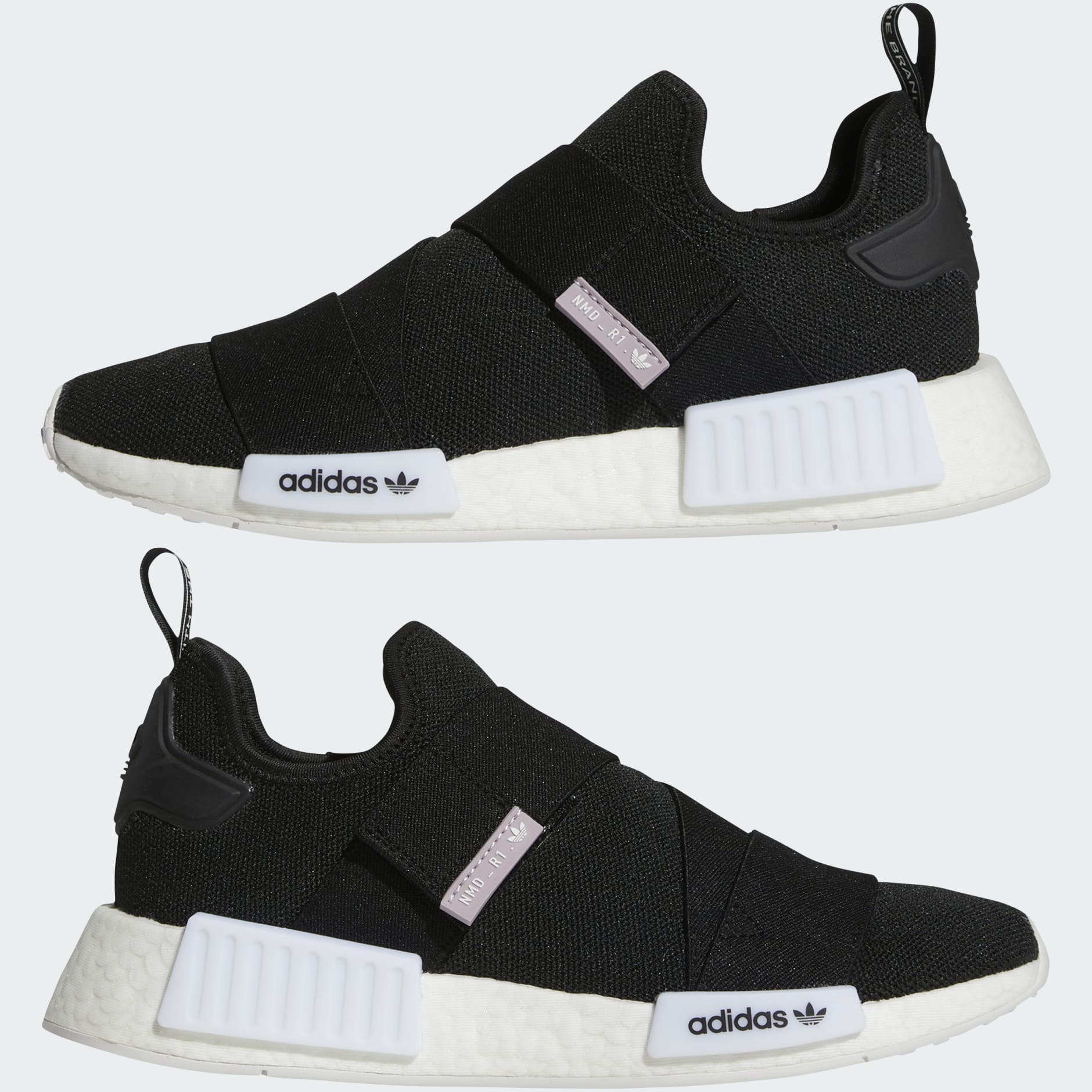 Originals men's nmd_r1 shop running shoe black/black/white