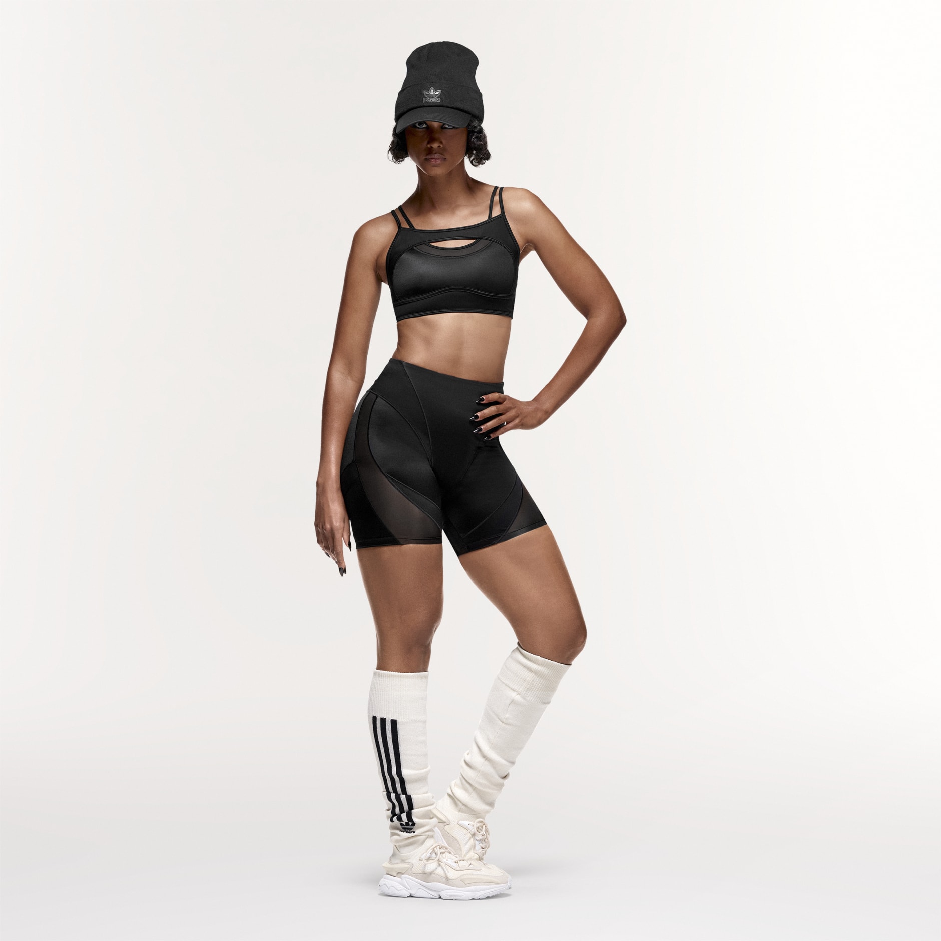 adidas x IVY PARK Beyonce Cut Out Sports Athletic Bra Top Black