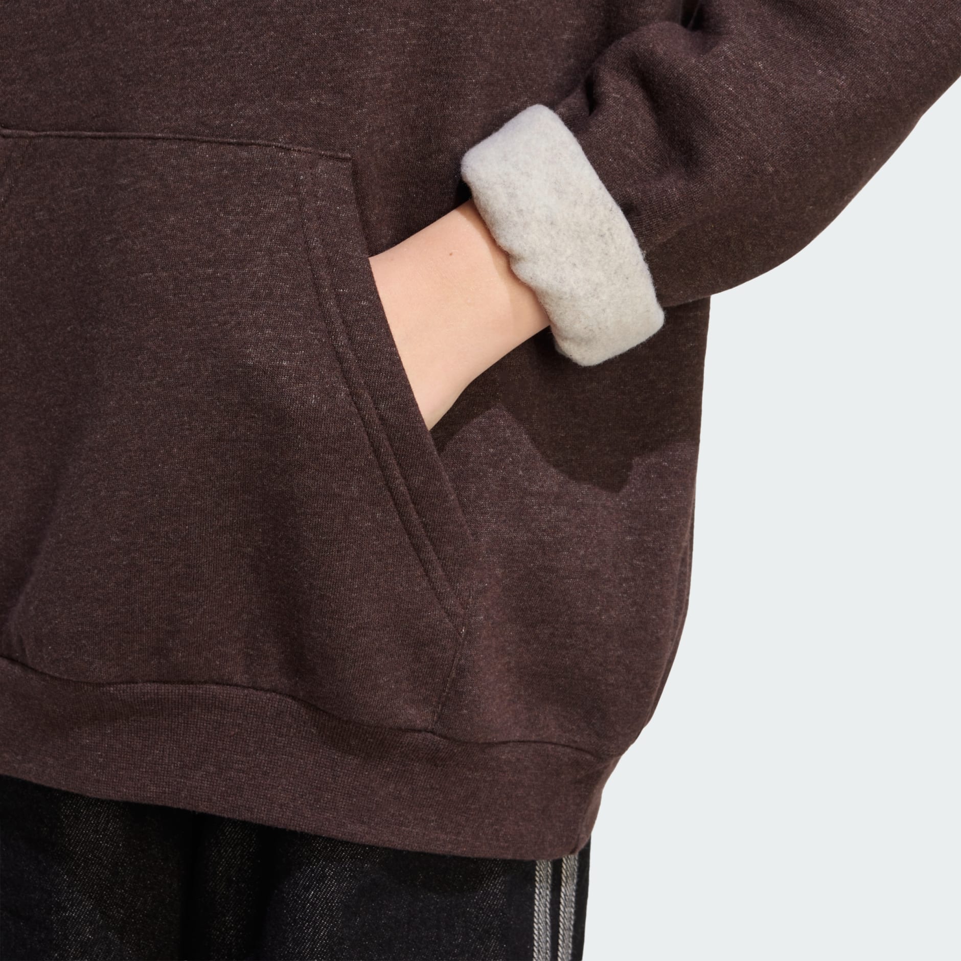 Dječja majica od flisa &scaron;irokog kroja s kapuljačom