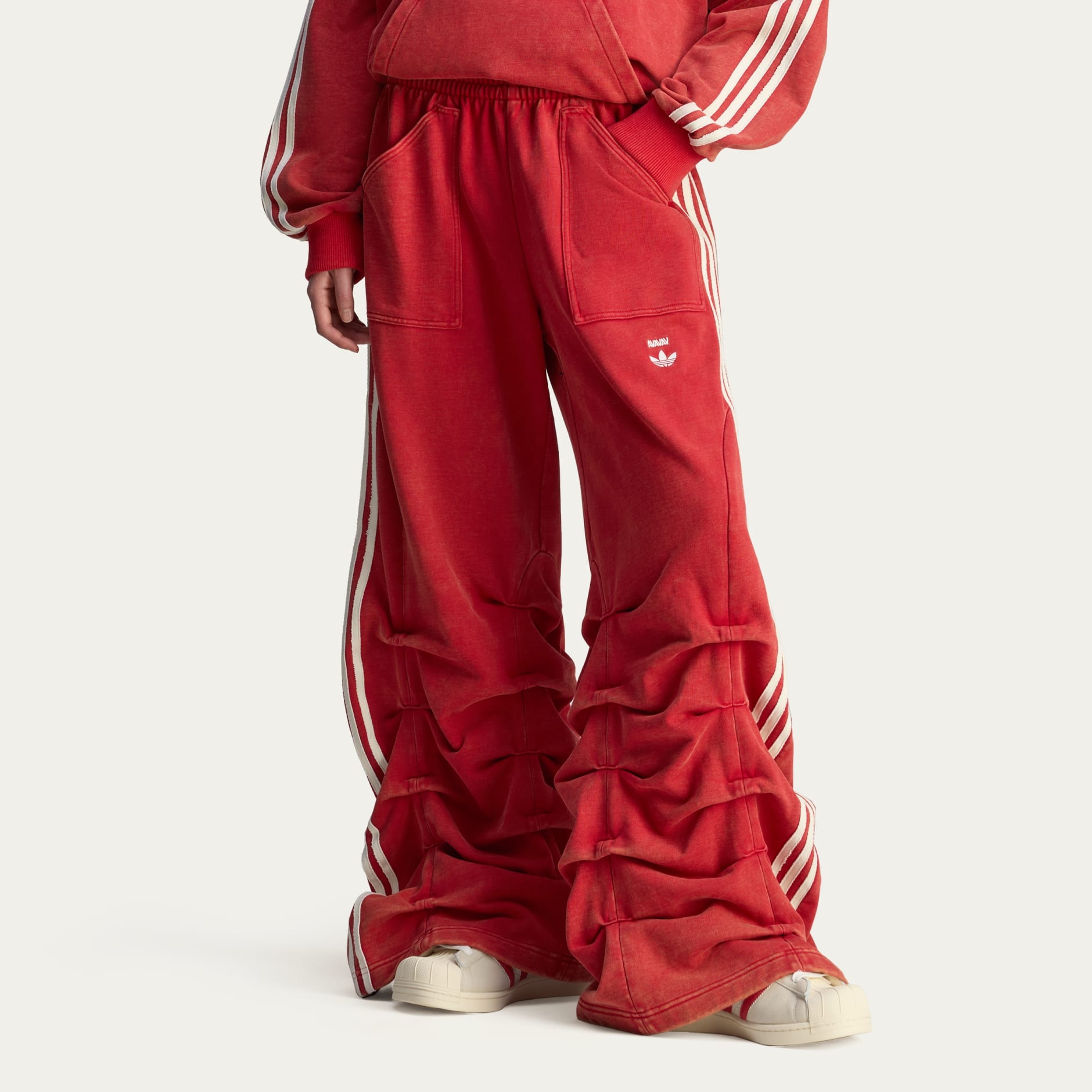 CLOTHING - adidas by Avavav Pleated Track Pants - Red