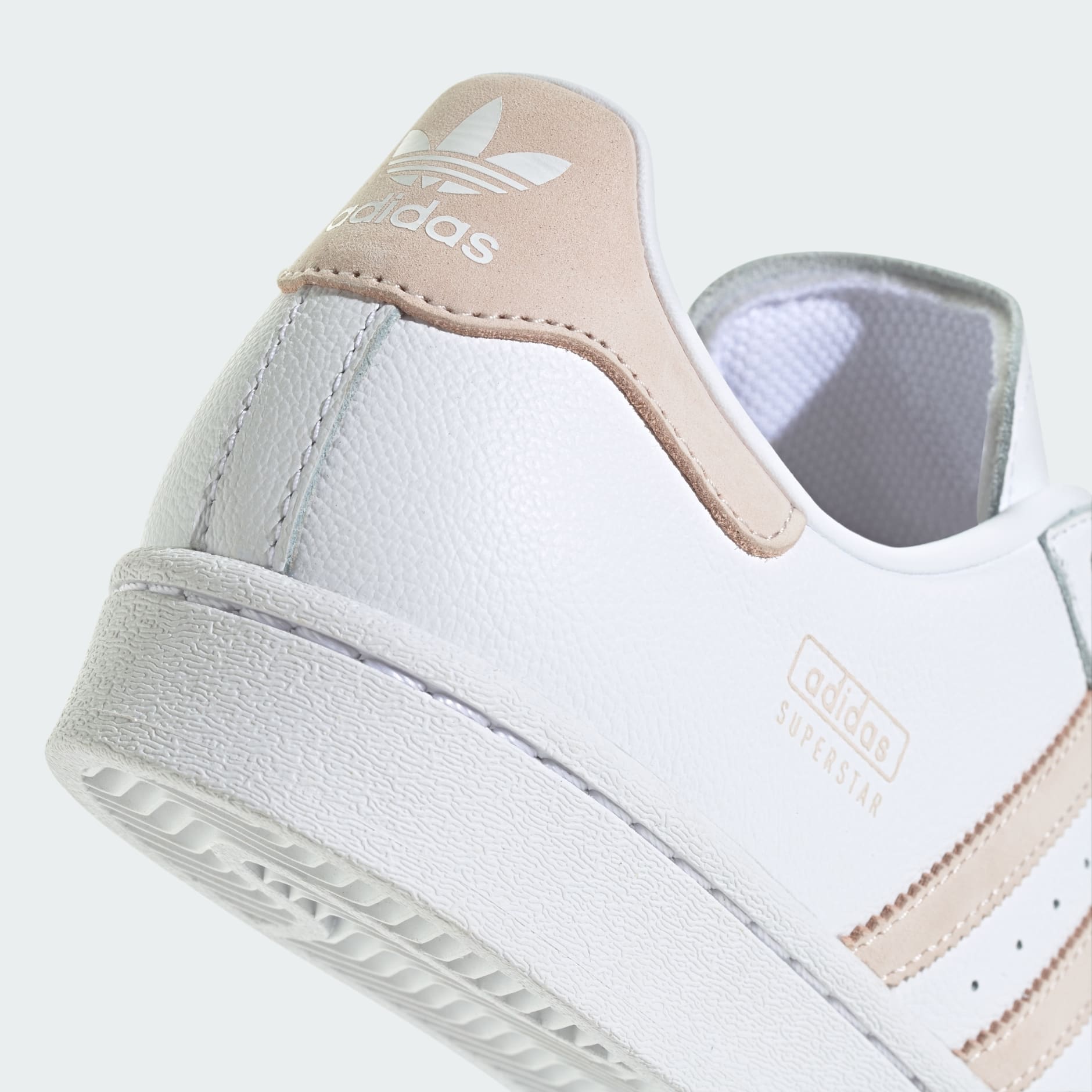 Adidas superstars pink and white best sale