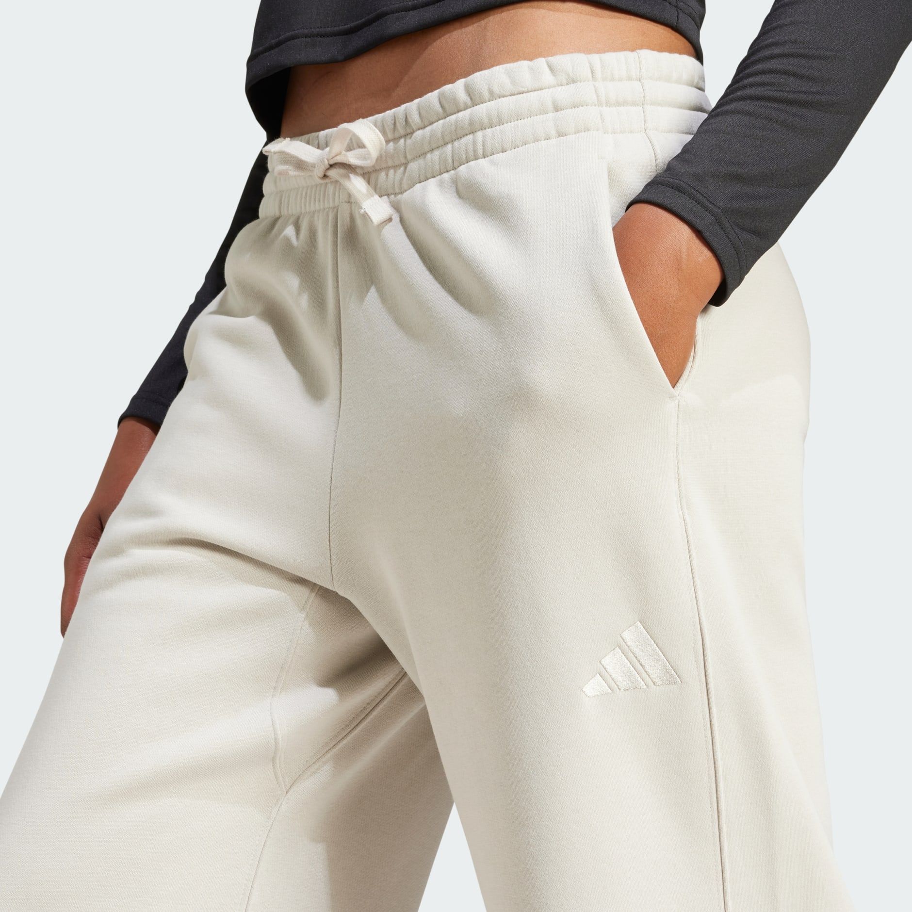CLOTHING - ALL SZN Fleece Loose Wide-Leg Pants - Beige
