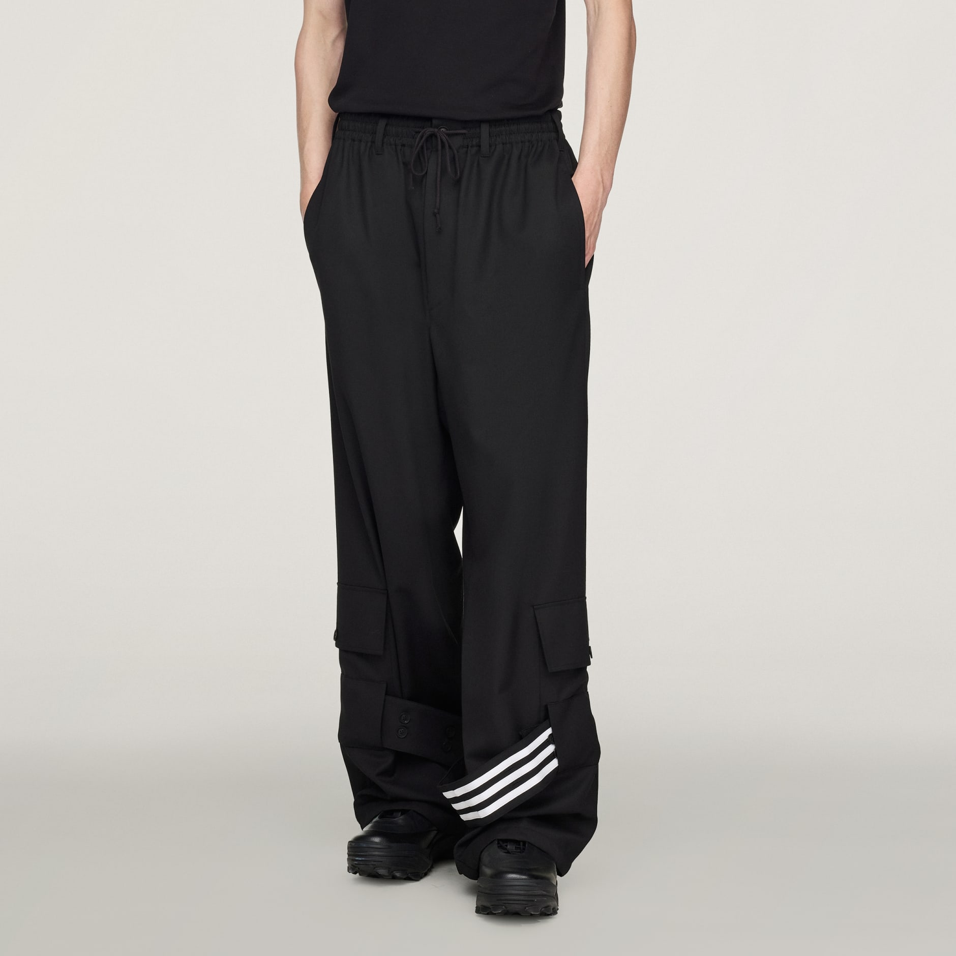 Clothing - Y-3 Refined Wool Cargo Pants - Black | adidas Oman