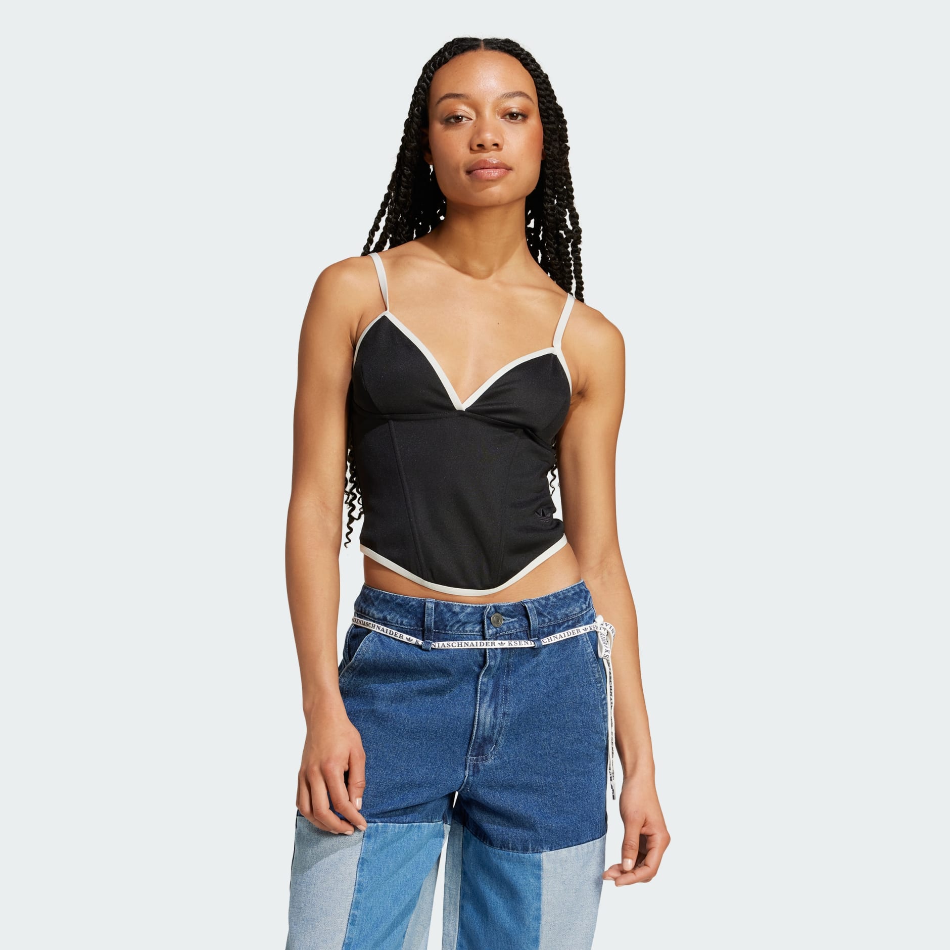 CLOTHING - Atlanta Cut Line Corset - Black | adidas Oman
