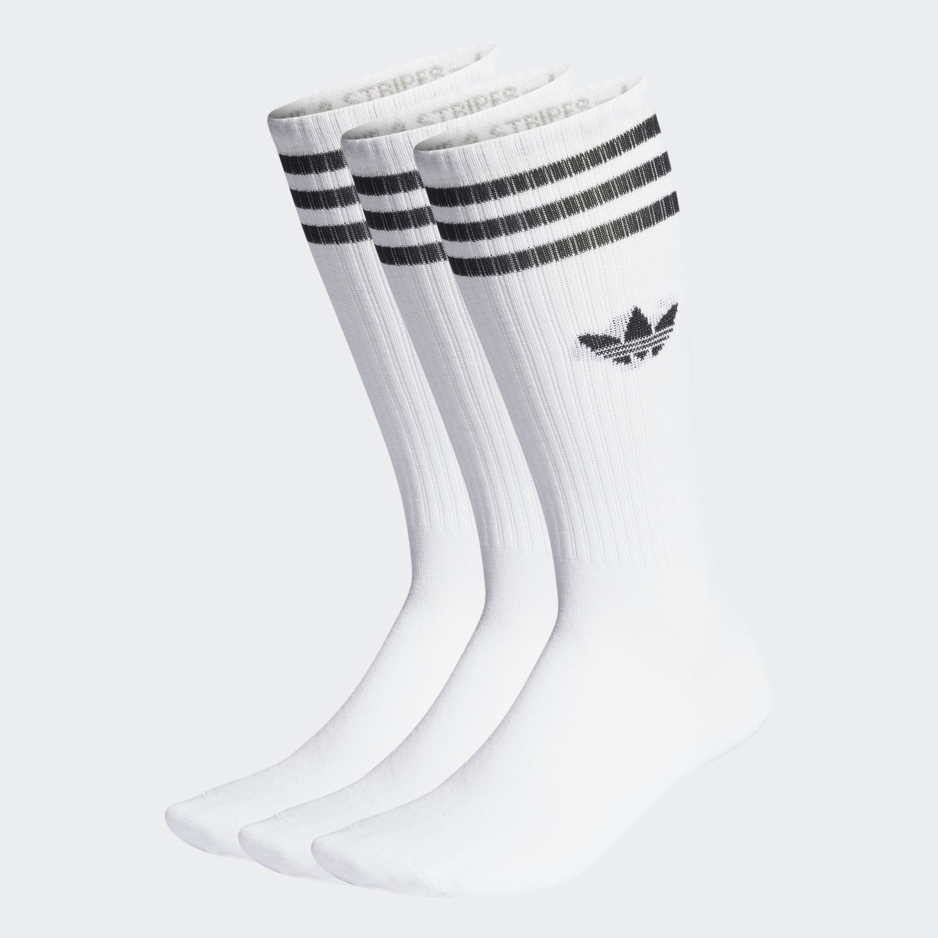adidas Solid Crew Socks 3 Pairs - White | adidas UAE