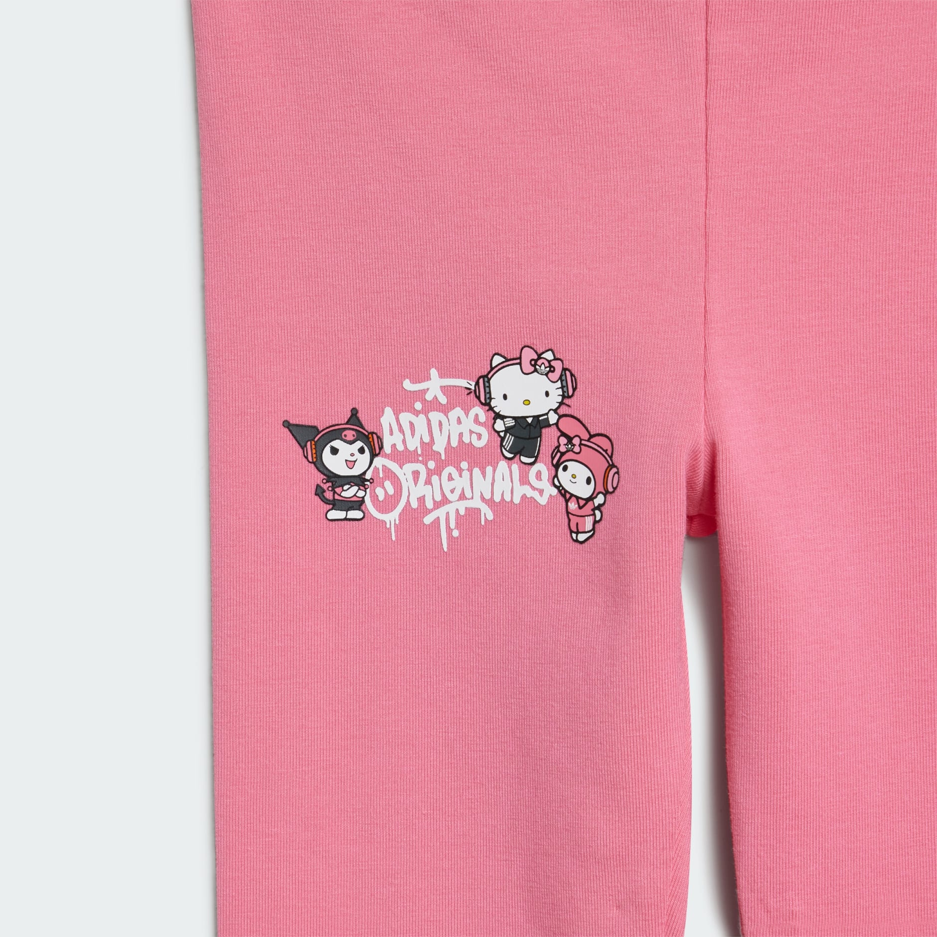 adidas Originals Girls White & Pink Hello Kitty Leggings Set
