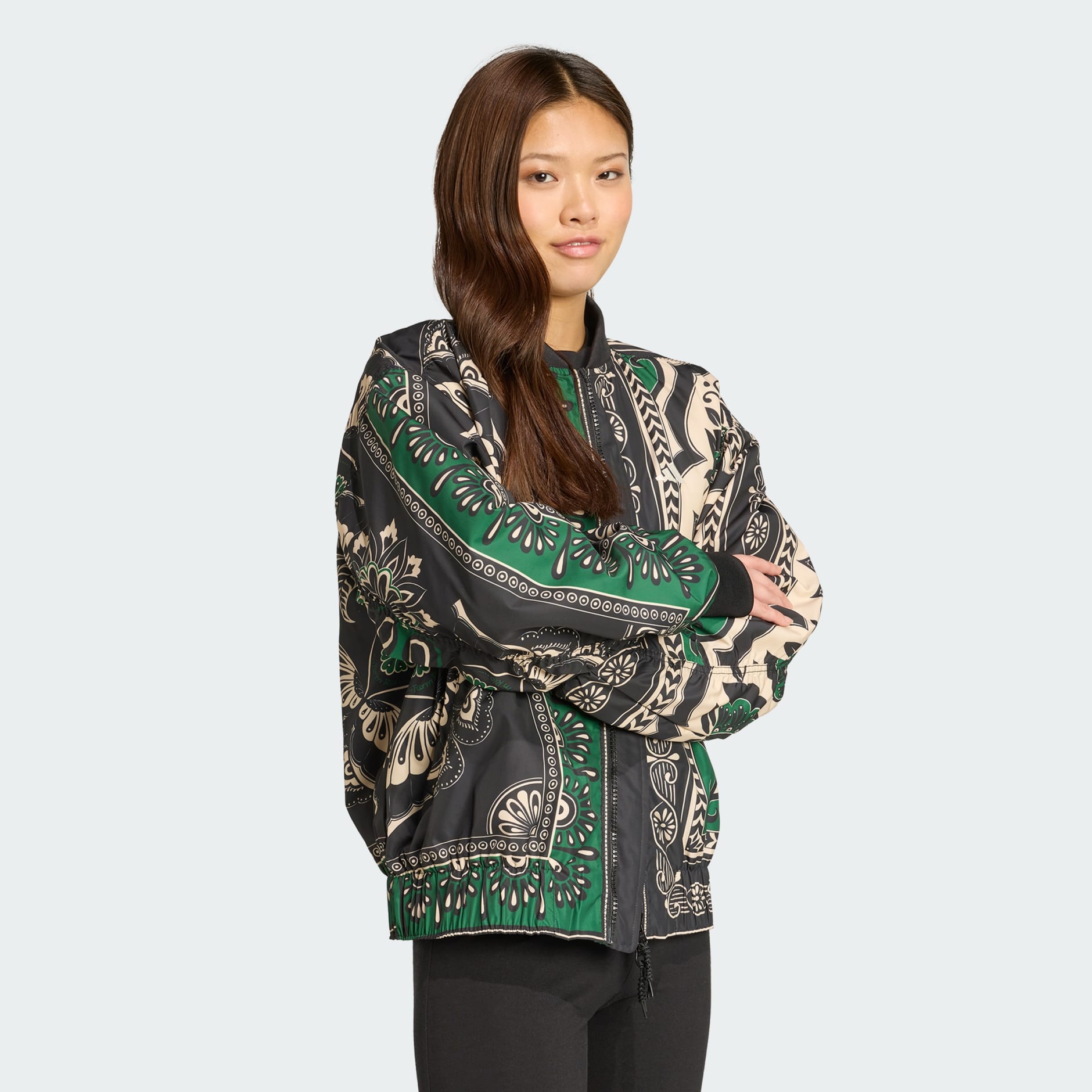 CLOTHING - adidas X Farm Varsity Jacket - Black | adidas Oman