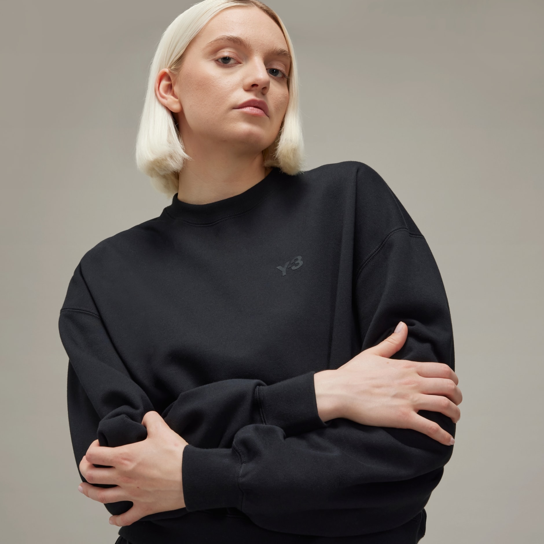 Y-3 Brushed Terry Boxy Crew Sweatshirt
