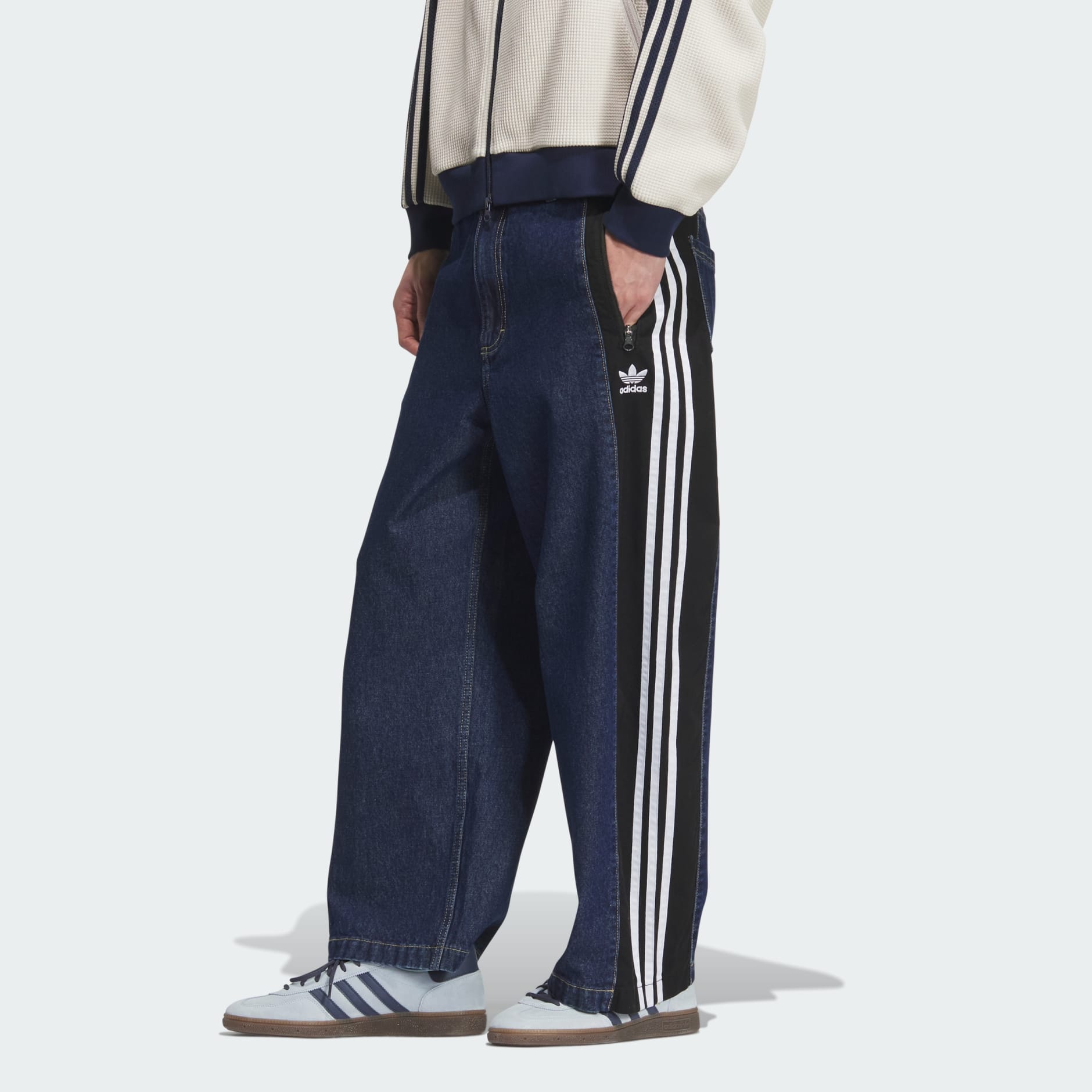 DENIM WASHED PANTS - Blue | adidas Hong Kong