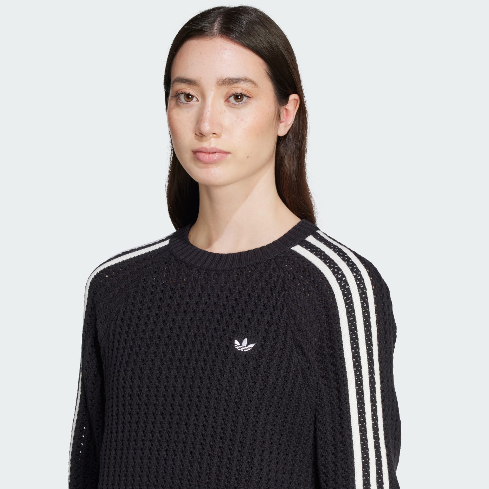 CLOTHING - Adicolor Knitted Crew Sweatshirt - Black | adidas