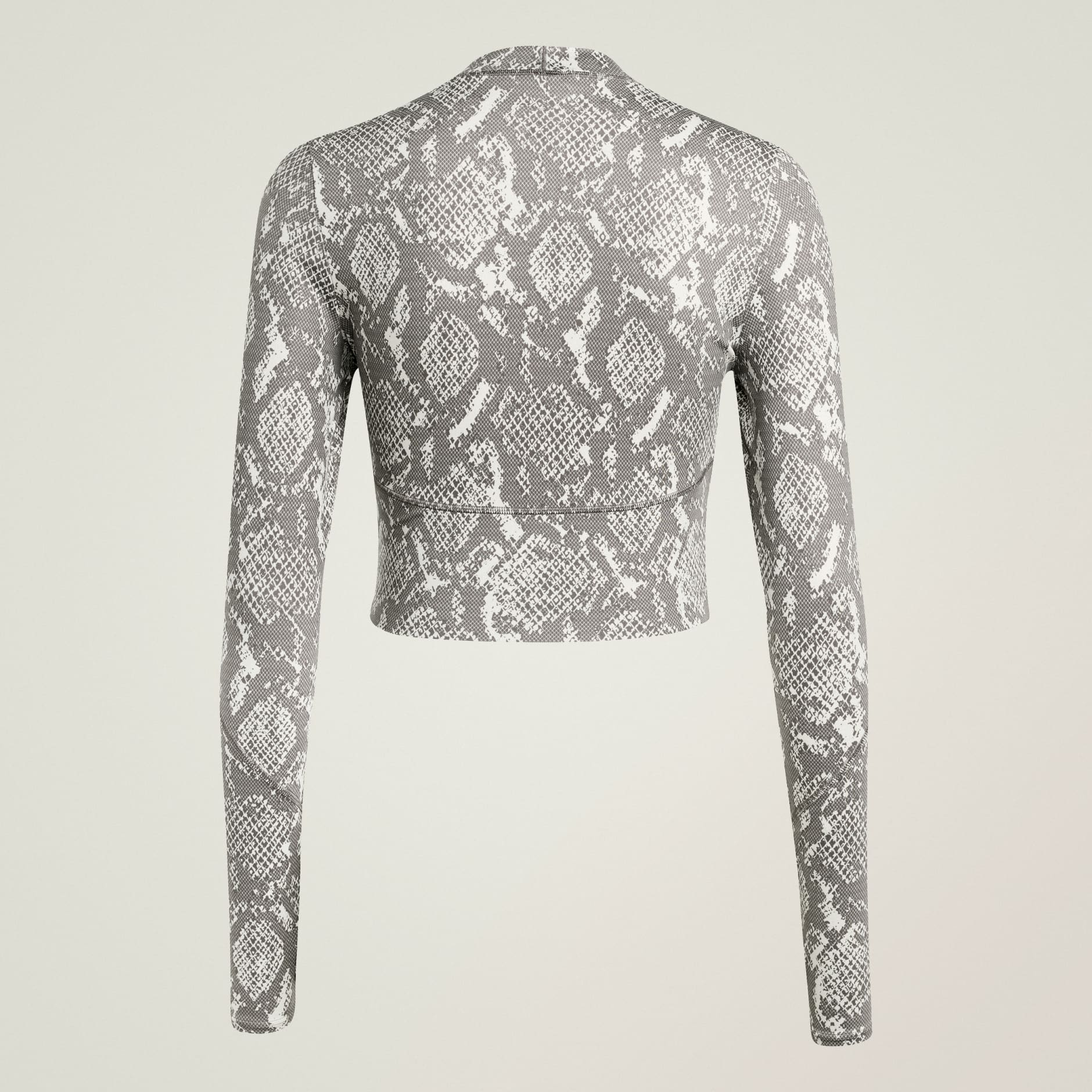 Top de antrenament scurt cu m&acirc;necă lungă adidas by Stella McCartney, cu imprimeu