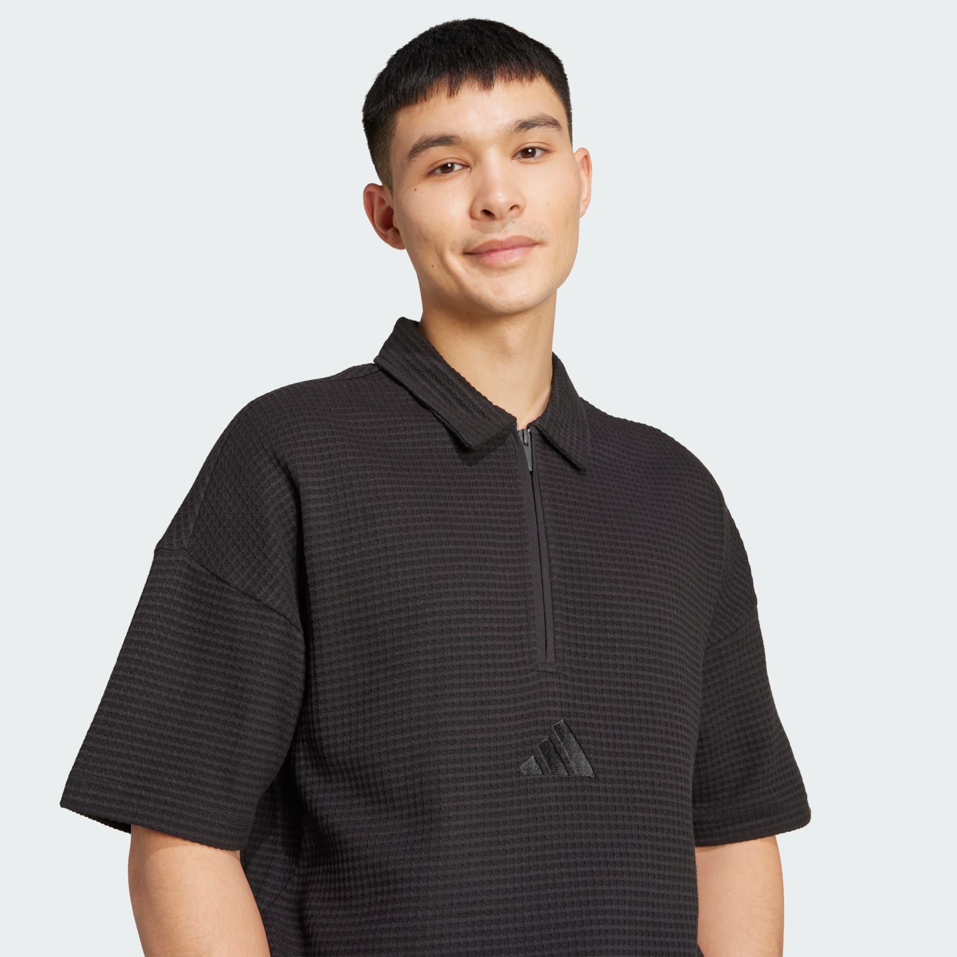 All SZN Waffle Knit Half-Zip Polo